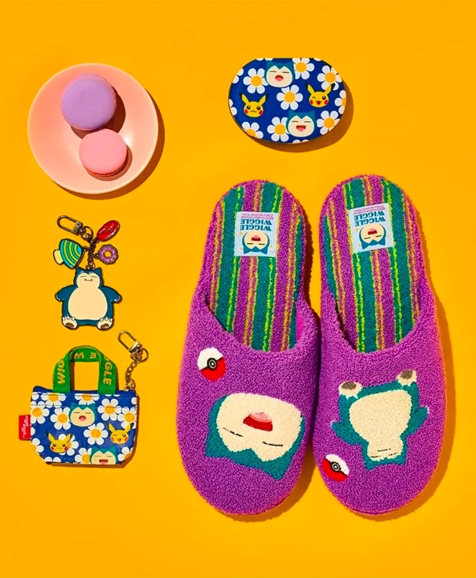 Pokemon x Wiggle Wiggle Terry Home Slippers Pikachu Eevee Snorlax Ditto Korea