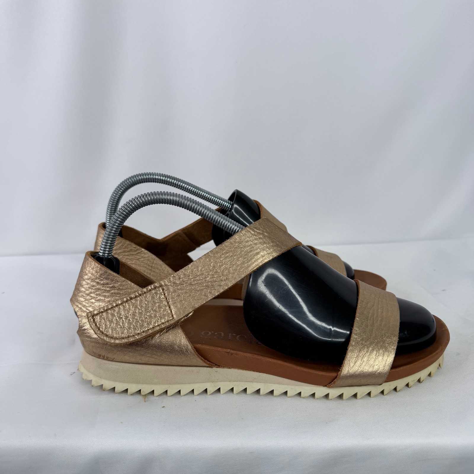 Pedro Garcia Jedda Two Strap Sandal Size 40 Cava Cervo Lame
