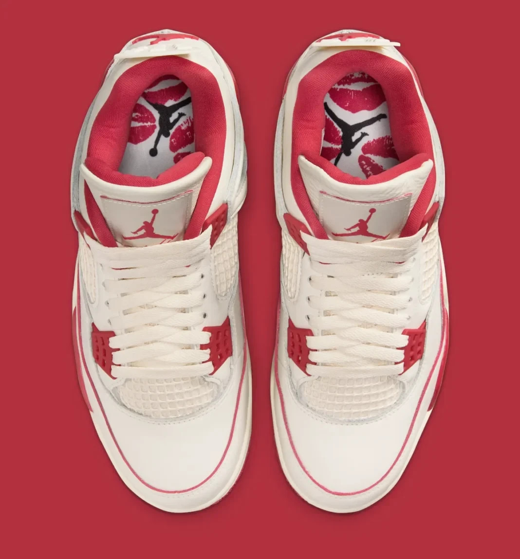 Nike Air Jordan 4 Retro Shoes Pale Ivory Sierra Red HV0823-108 Women’s Sizes NEW