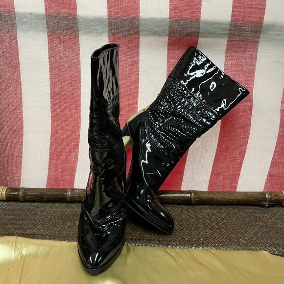 NWB Roberto Cavalli used good condition heel Shoes boot leather Sz 41