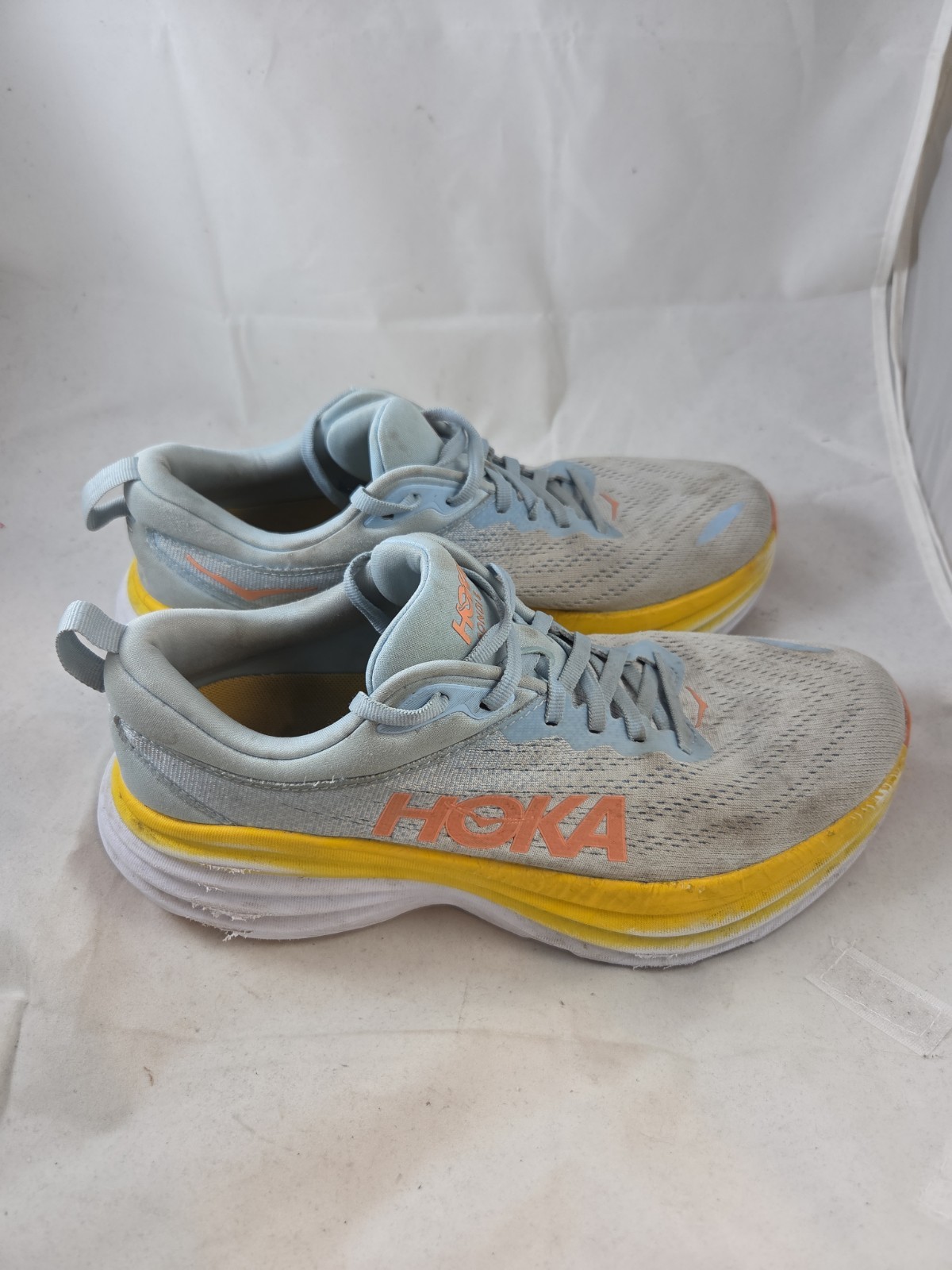 Hoka One One Bondi 8 Summer Song Blue Yellow Sneakers Women’s Size 10 B