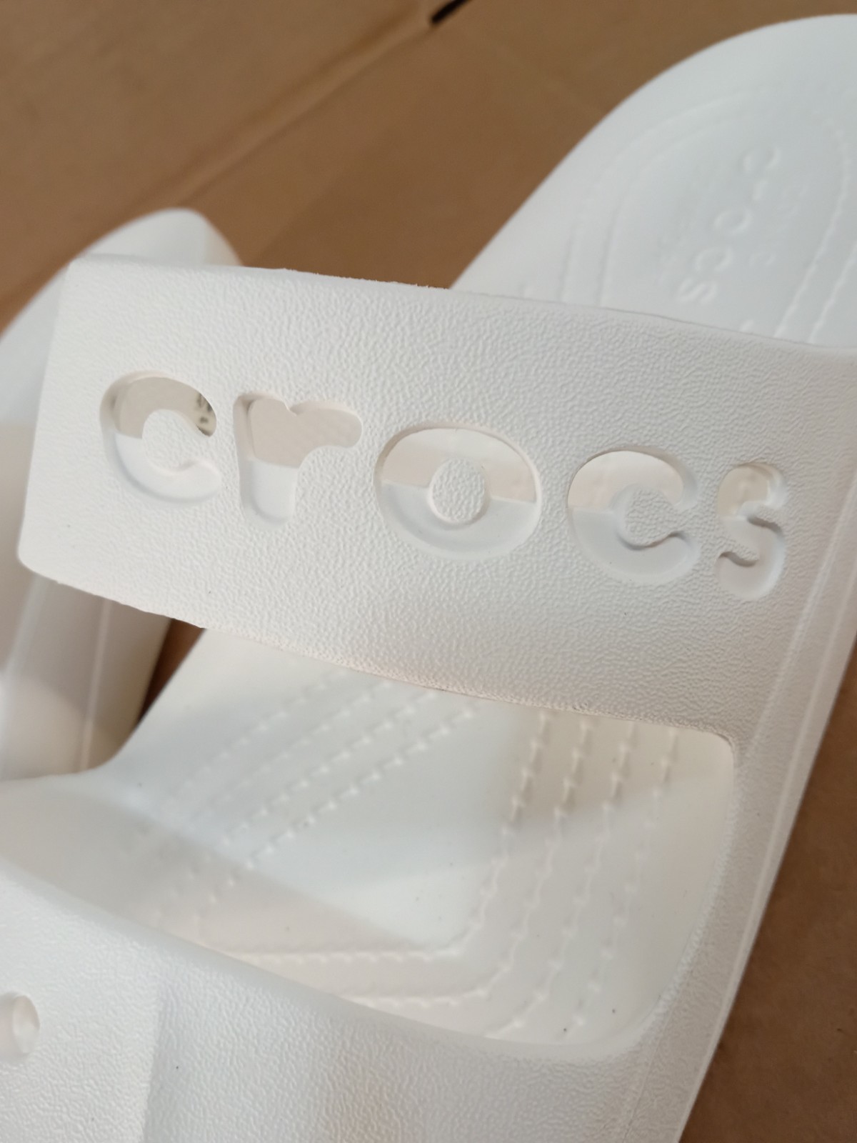 Crocs Baya Platform Slide Sandals White Women’s Size 9 EUC