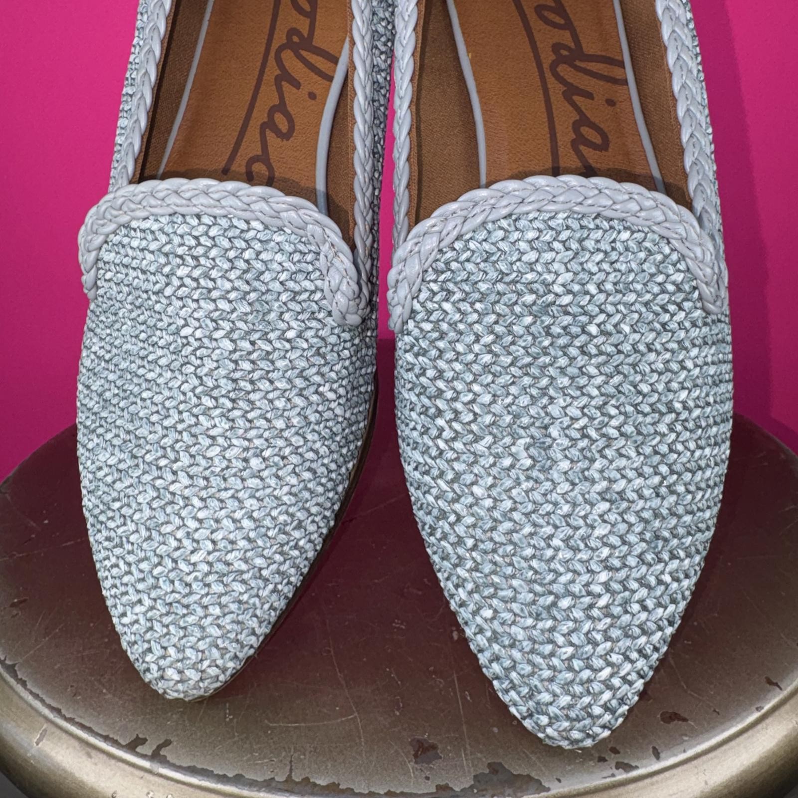 Zodiac Hill Blue Raffia Braided Trim Loafer US 6 UK 3.5 EU 36