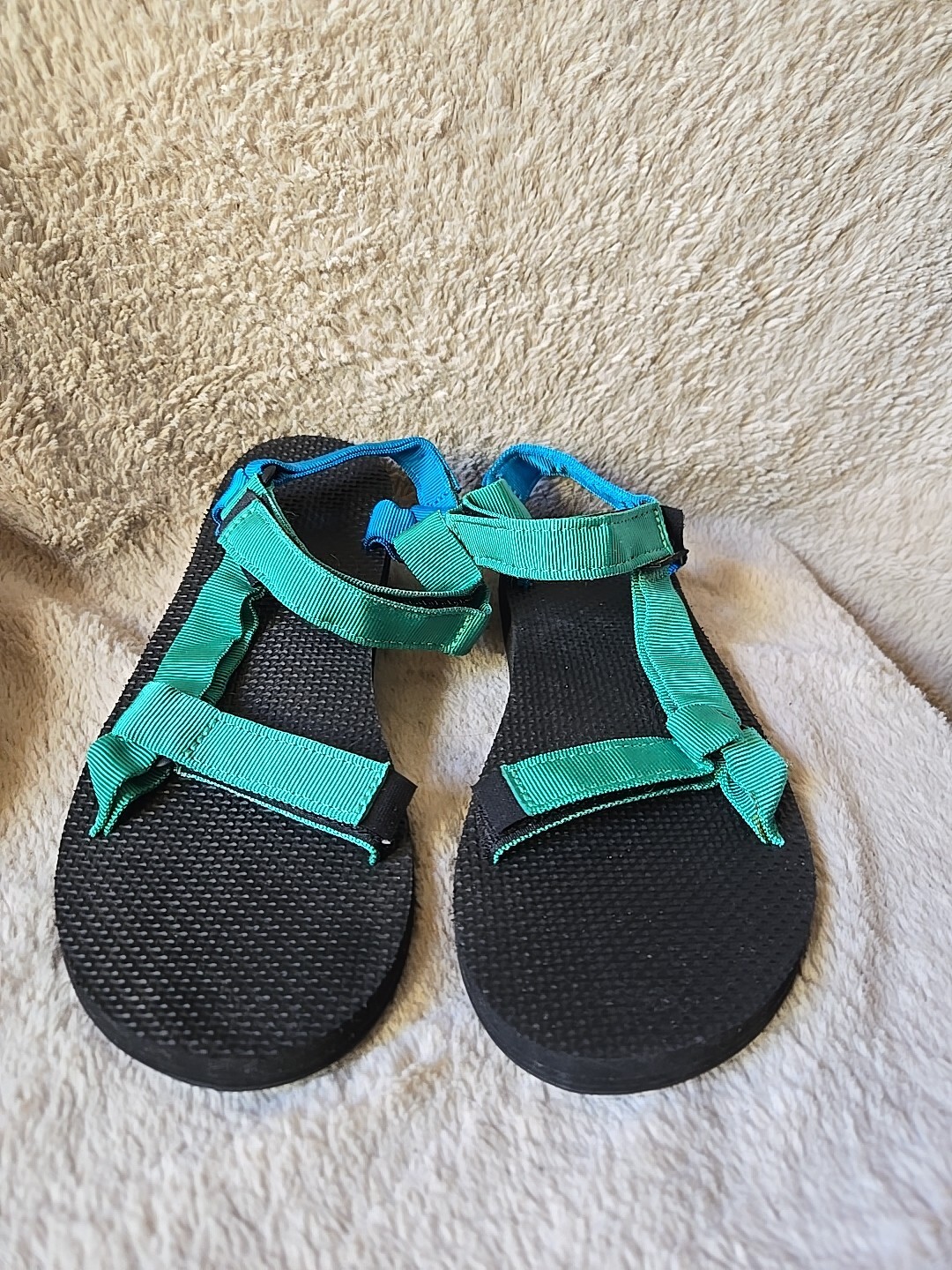 TEVA Womens Original Universal Blue Green Strappy Outdoor Adventure Sandal Sz 10