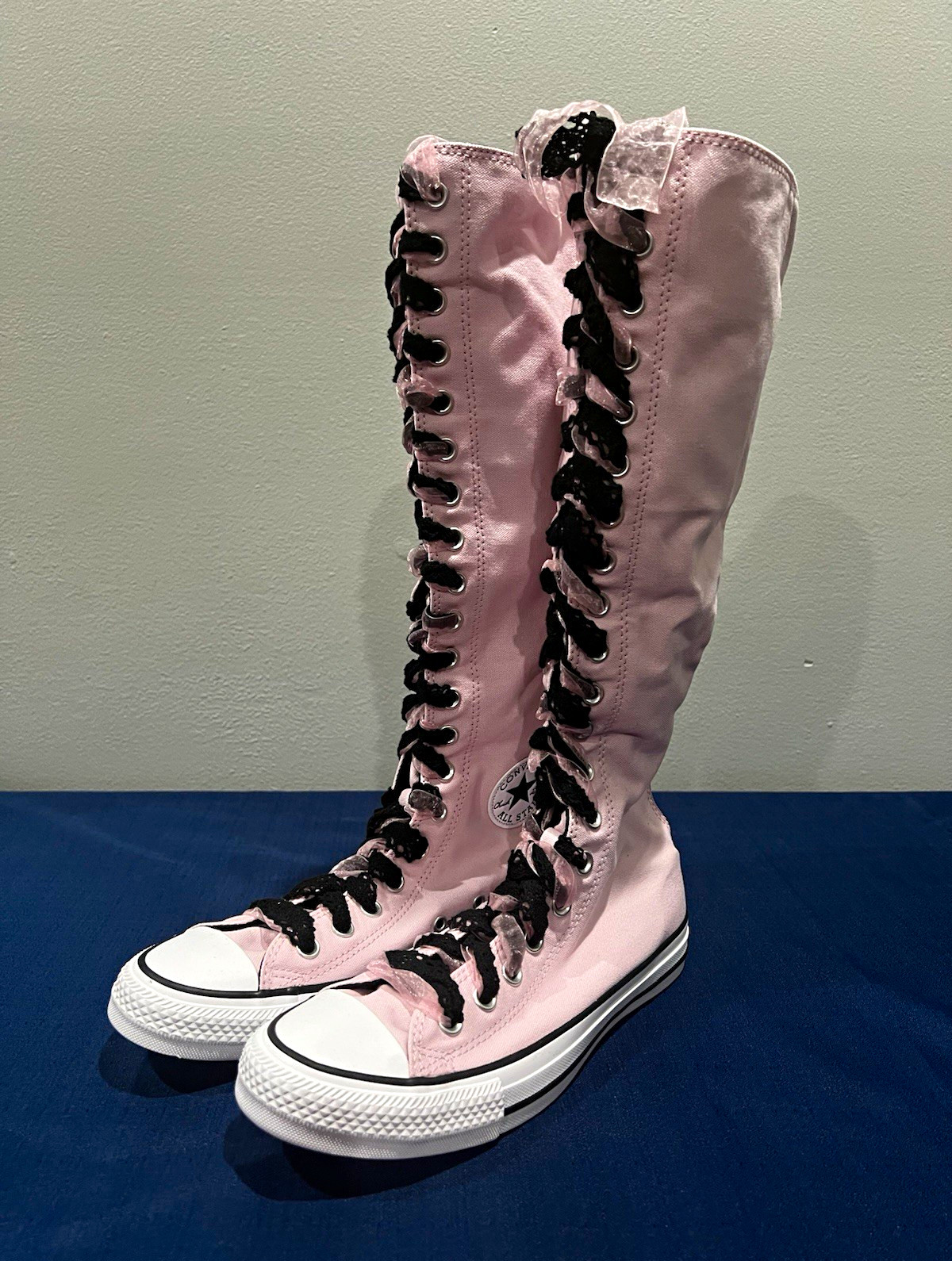 Converse All Star XX High Pink Double Lace Knee-High A16385C Size 8.5 Womens