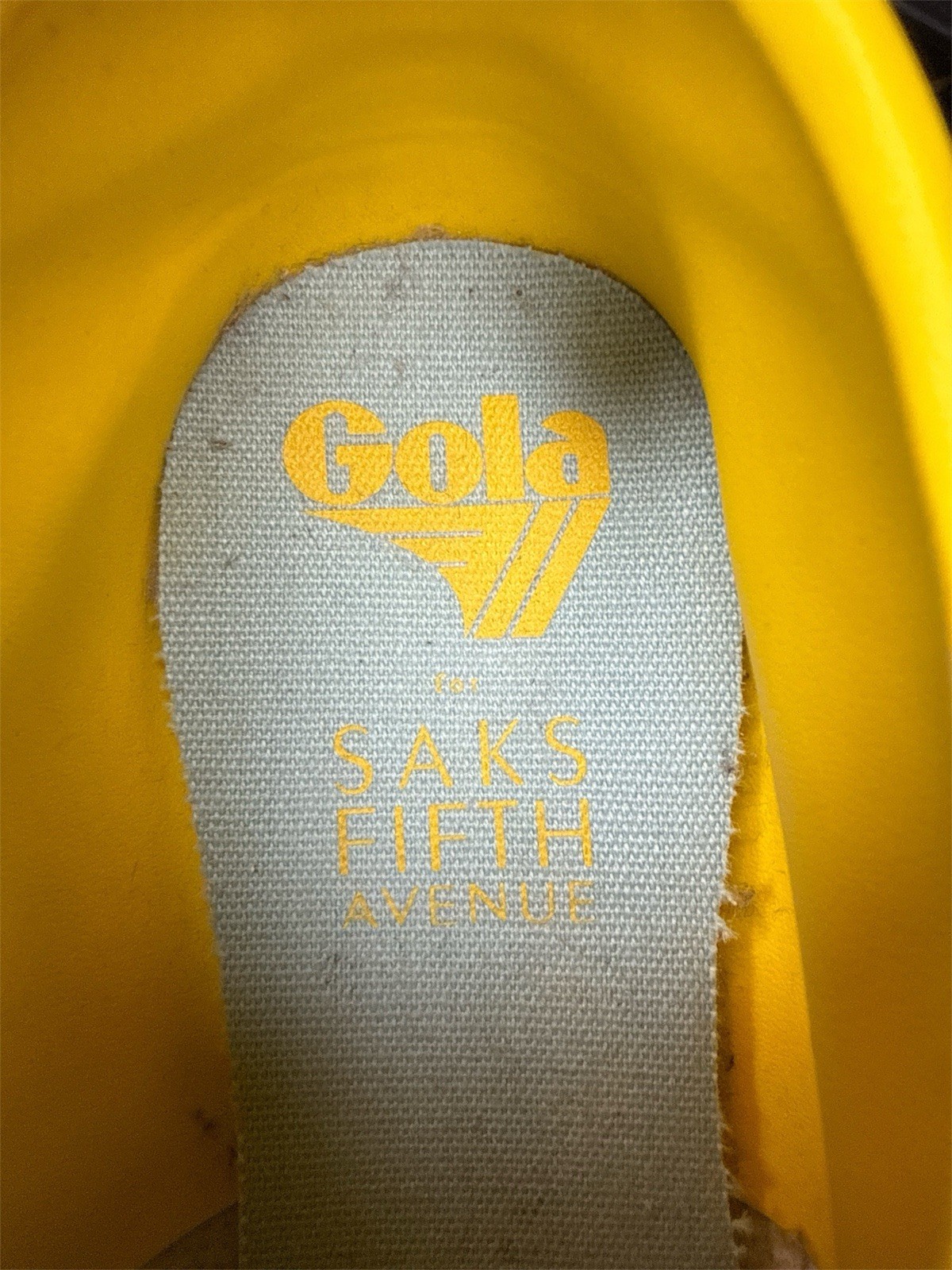 Gola X Saks Fifth Avenue Blue Yellow Suede Double Strap Sneakers W 9 EU 40