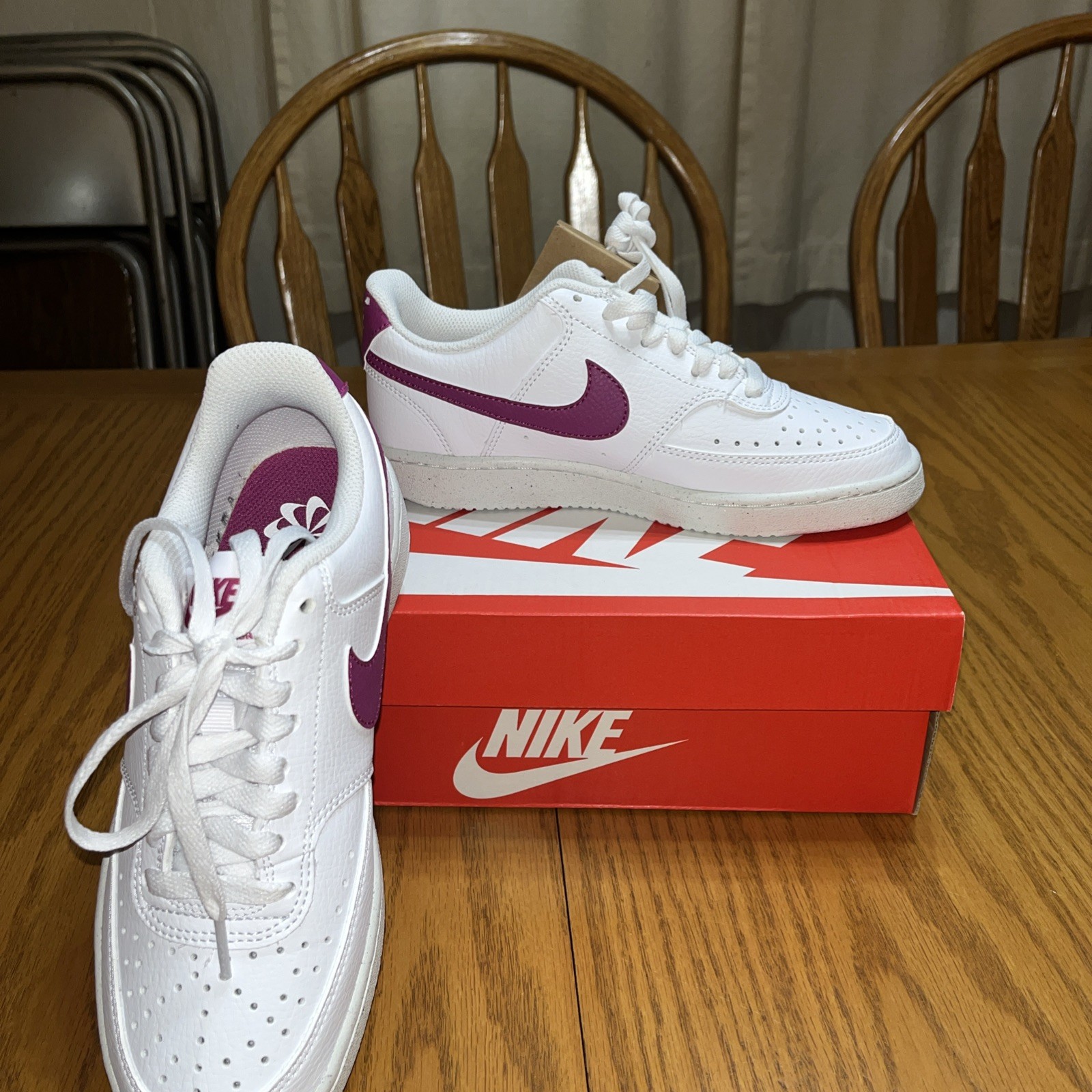 Nike Court Vision Low NN Women SZ6 Casual Shoes DH3158-500 Cactus Flower PinkNew
