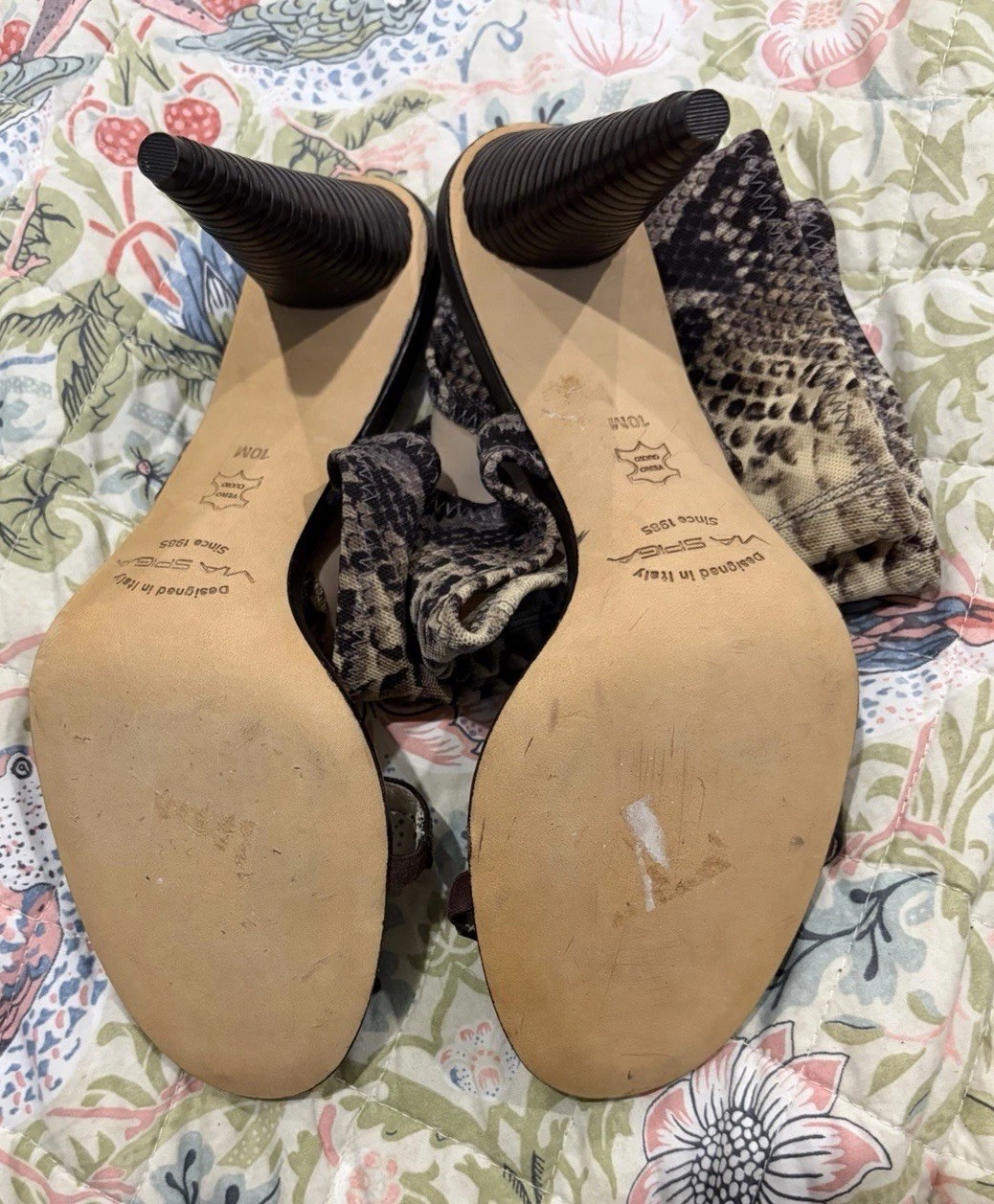 Via Spiga Size 10 Strappy And Elastic Sleeve Leopard Sexy Sandals Stilettos NWOB
