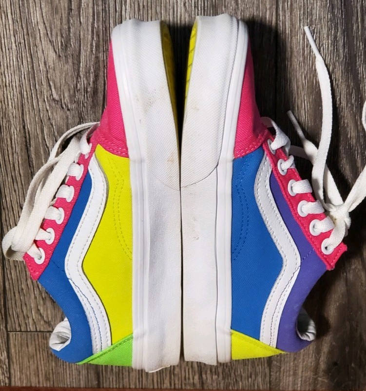 VANS Old Skool Colorblock Neon Edition Women’s Sz 5/Men 3.5