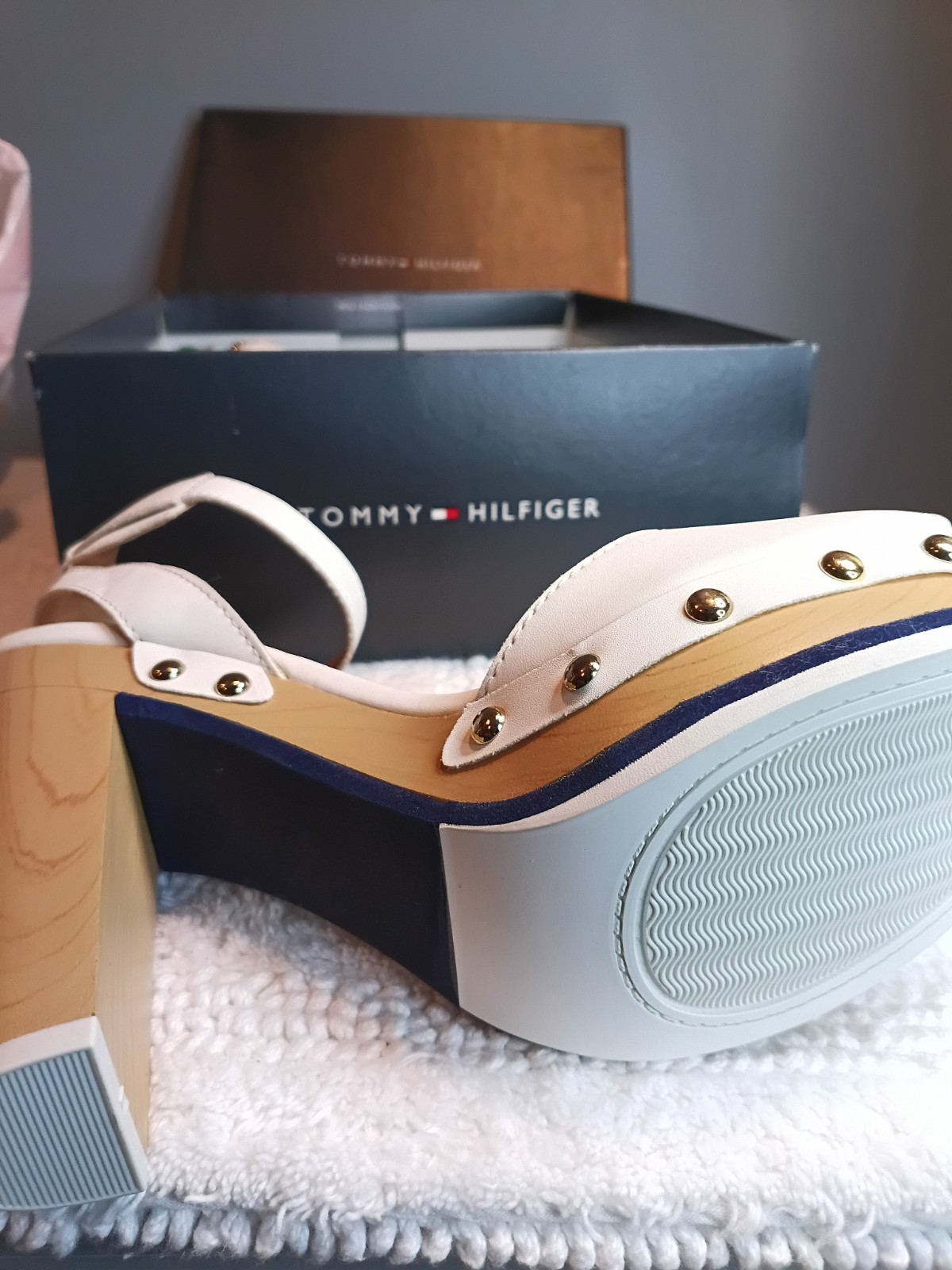 Platform High Heels TOMMY HILFIGER WHITE 8M Women