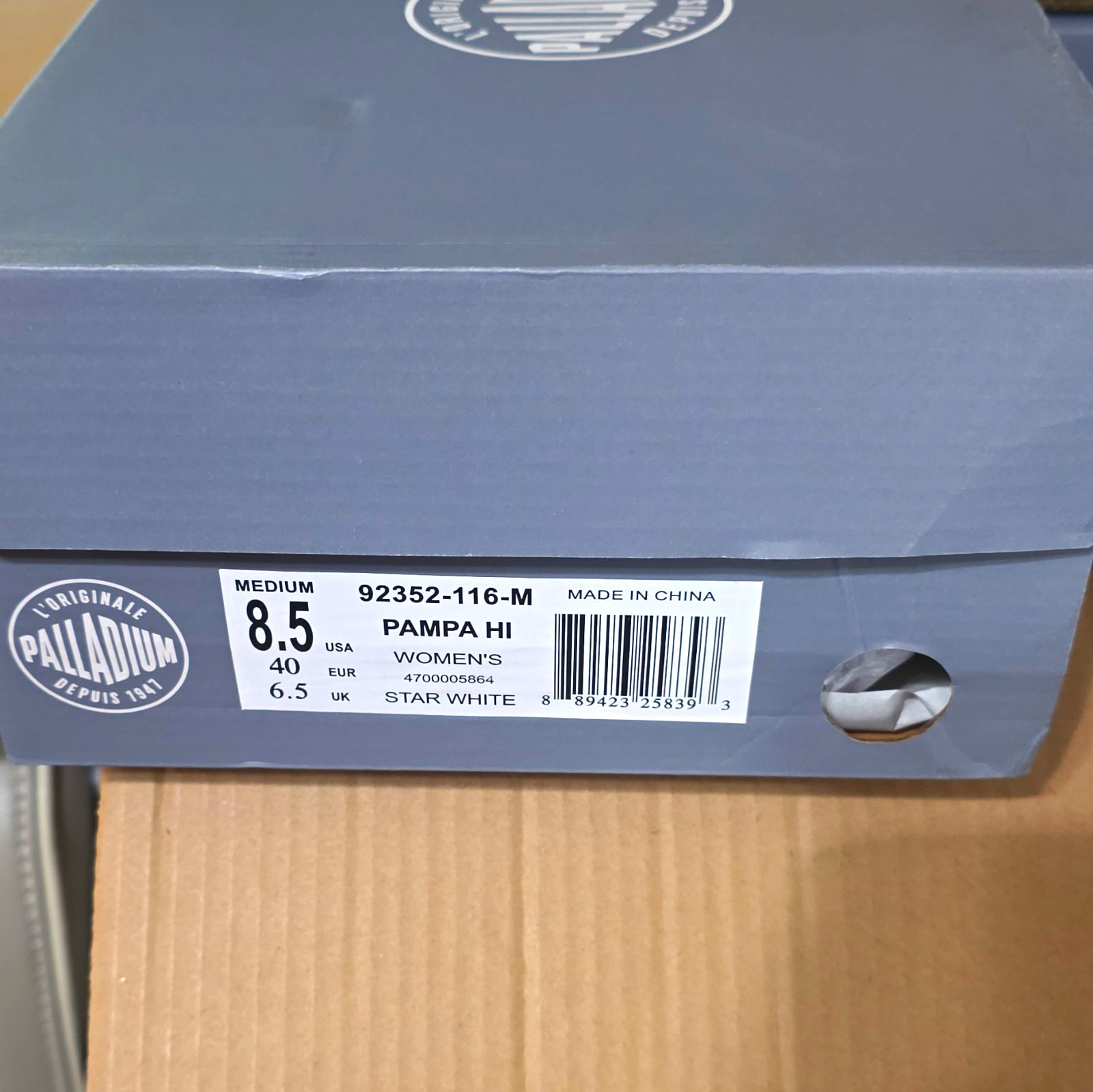 Palladium Pampa Hi Women’s White Canvas Lace-Up Ankle Combat Boots US 8.5