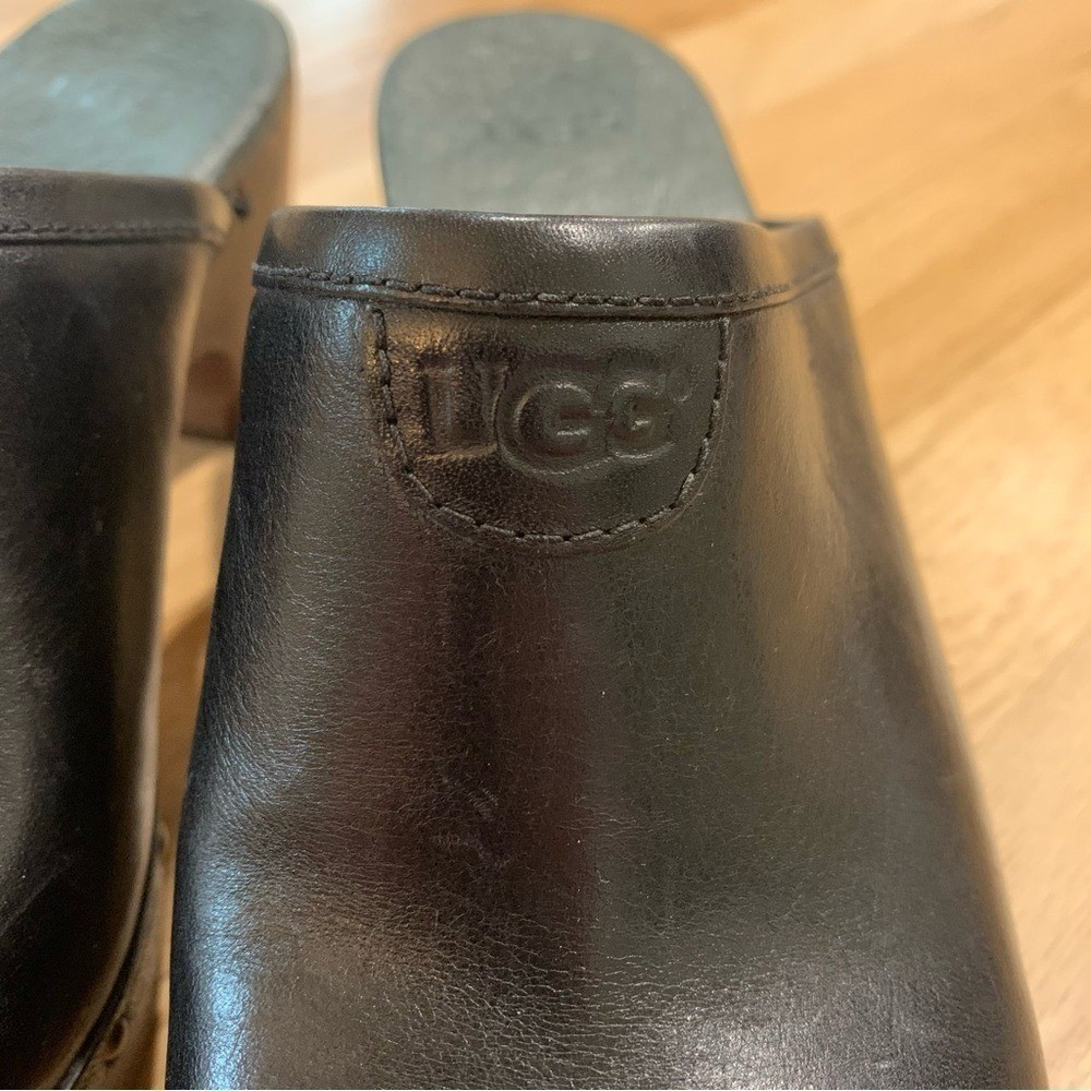 Ugg Abbie Studded Leather Platform Clog Mule US Size 6 Winter Fall Bohemian