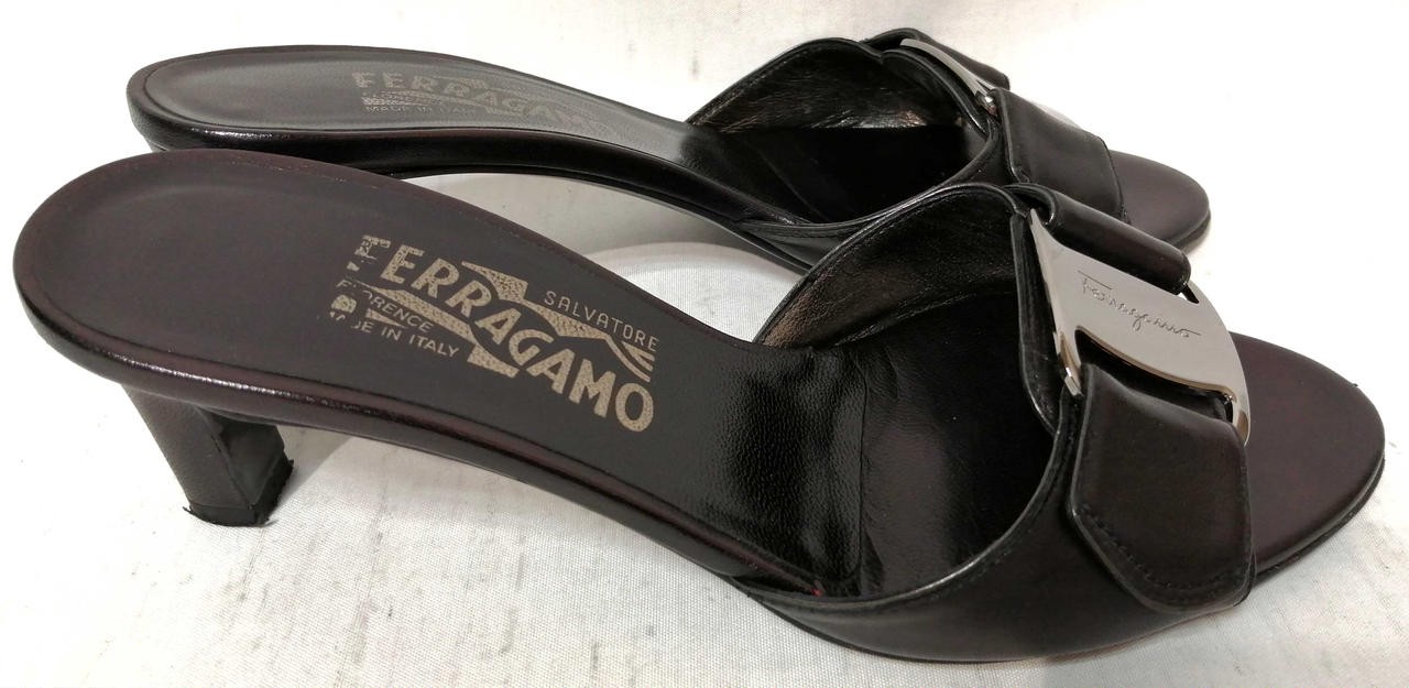 Salvatore Ferragamo 37034 Sandal Mules 24.0 cm