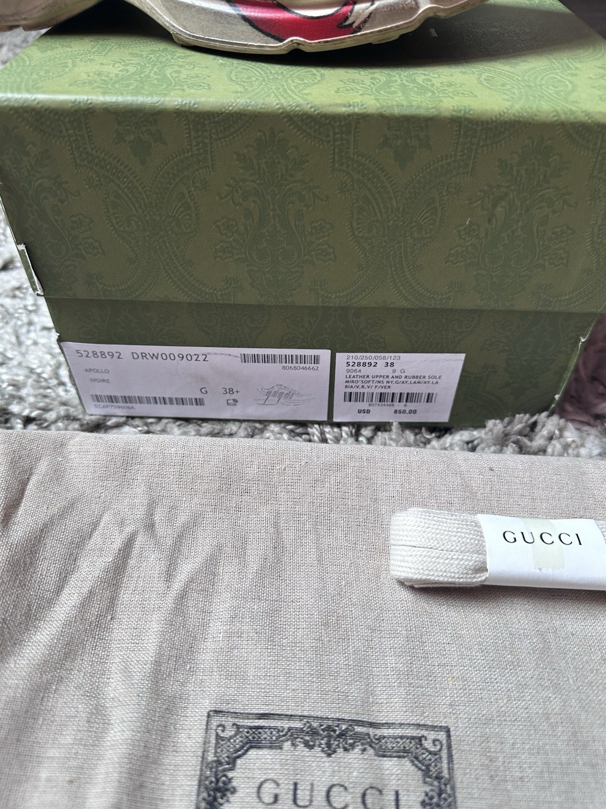 Gucci Womans Size 38.5 Rhyton Sneakers.(Box And Dust Bags) AUTHENTIC!