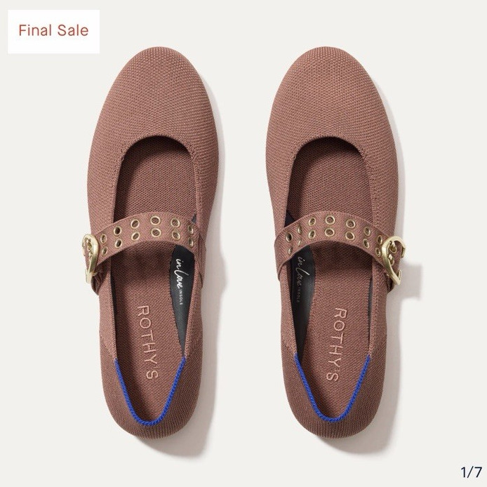 Rothy’s Women’s Mary Jane Flat Hazel 6.5 Buckle Closure Round Toe