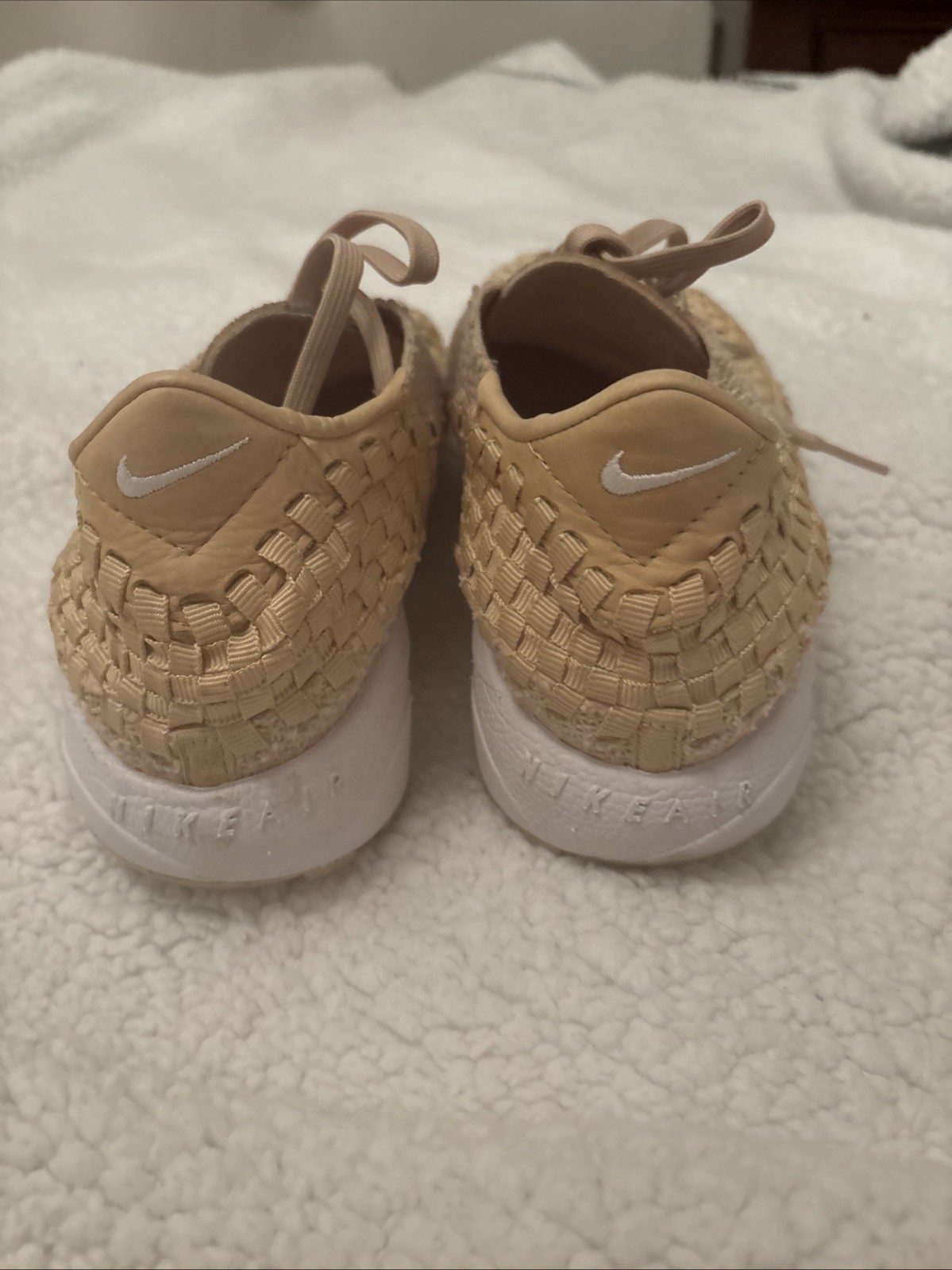 Nike Footscape Air Force 1 Woven Women Sand Beige Sneakers Size 71/2 US