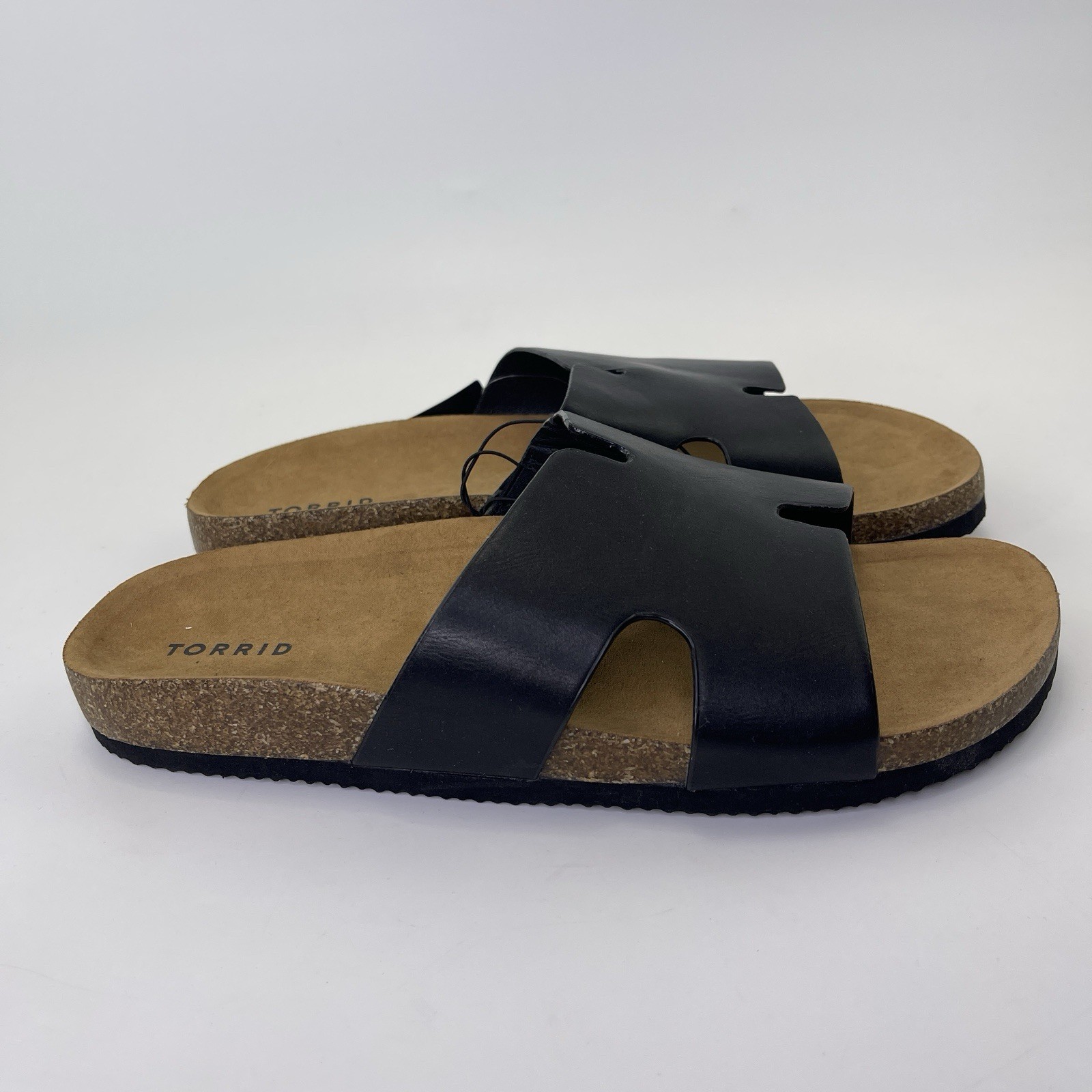 Torrid H-Band Slide Black Soft Footbed Size 12 Wide NWT