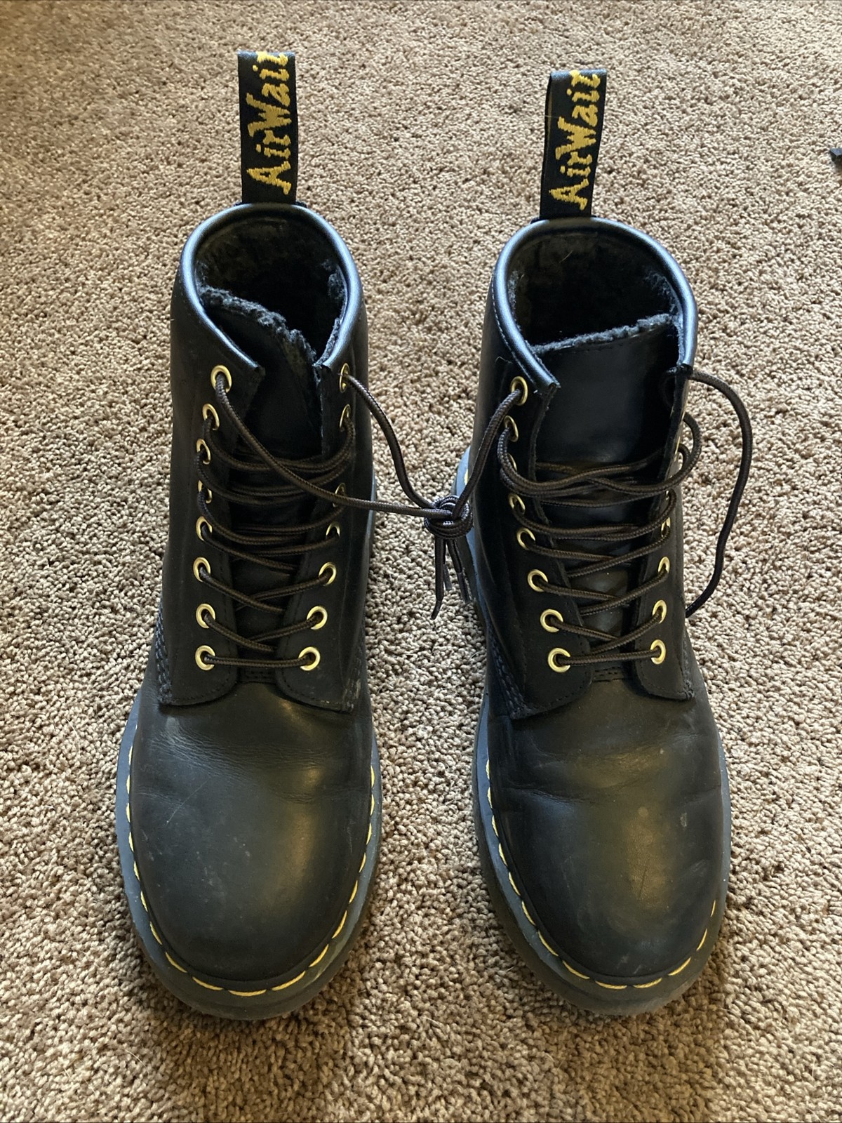Dr. Martens 1460 Women’s Original Smooth Leather Lace Up Boots-Black W9 M8 EU41
