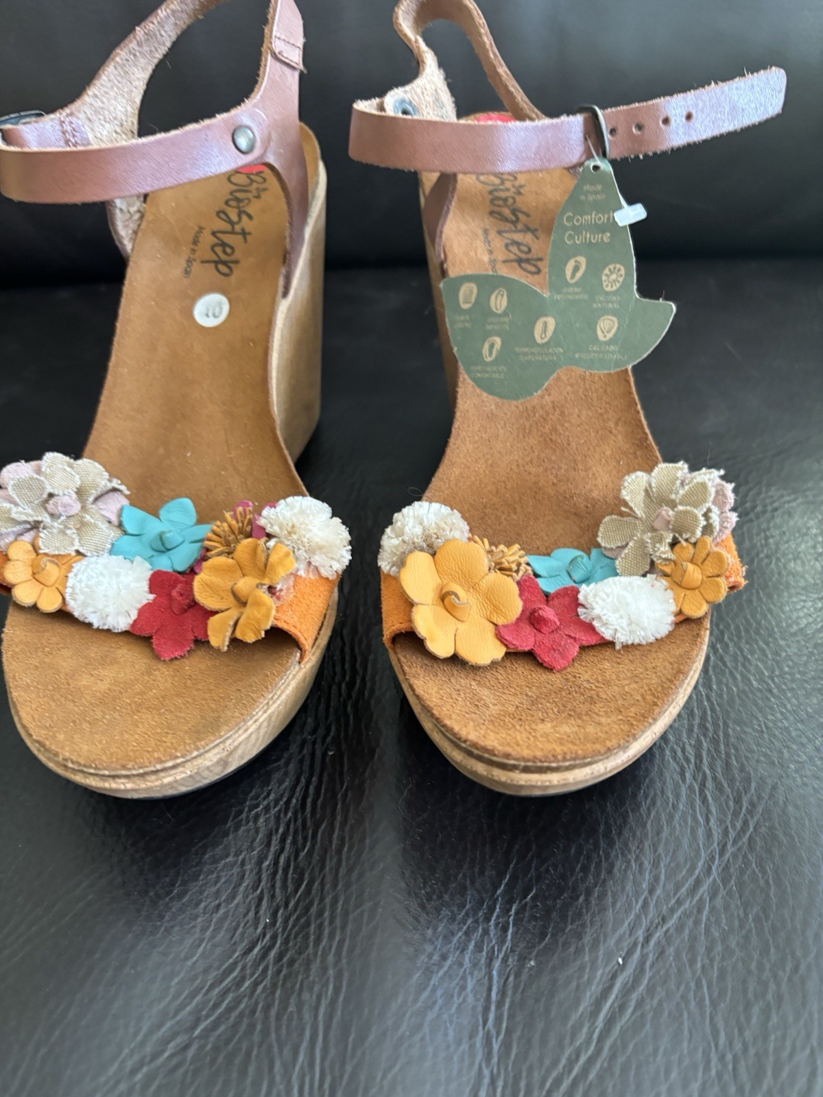 Biostep Wedge Heel Sandals. Made In Spain. Size 10.