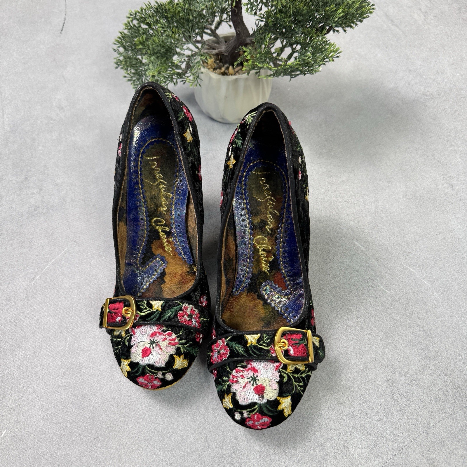 Irregular Choice Men Floral Heels Avant Garde Pumps Size 39 Us 9