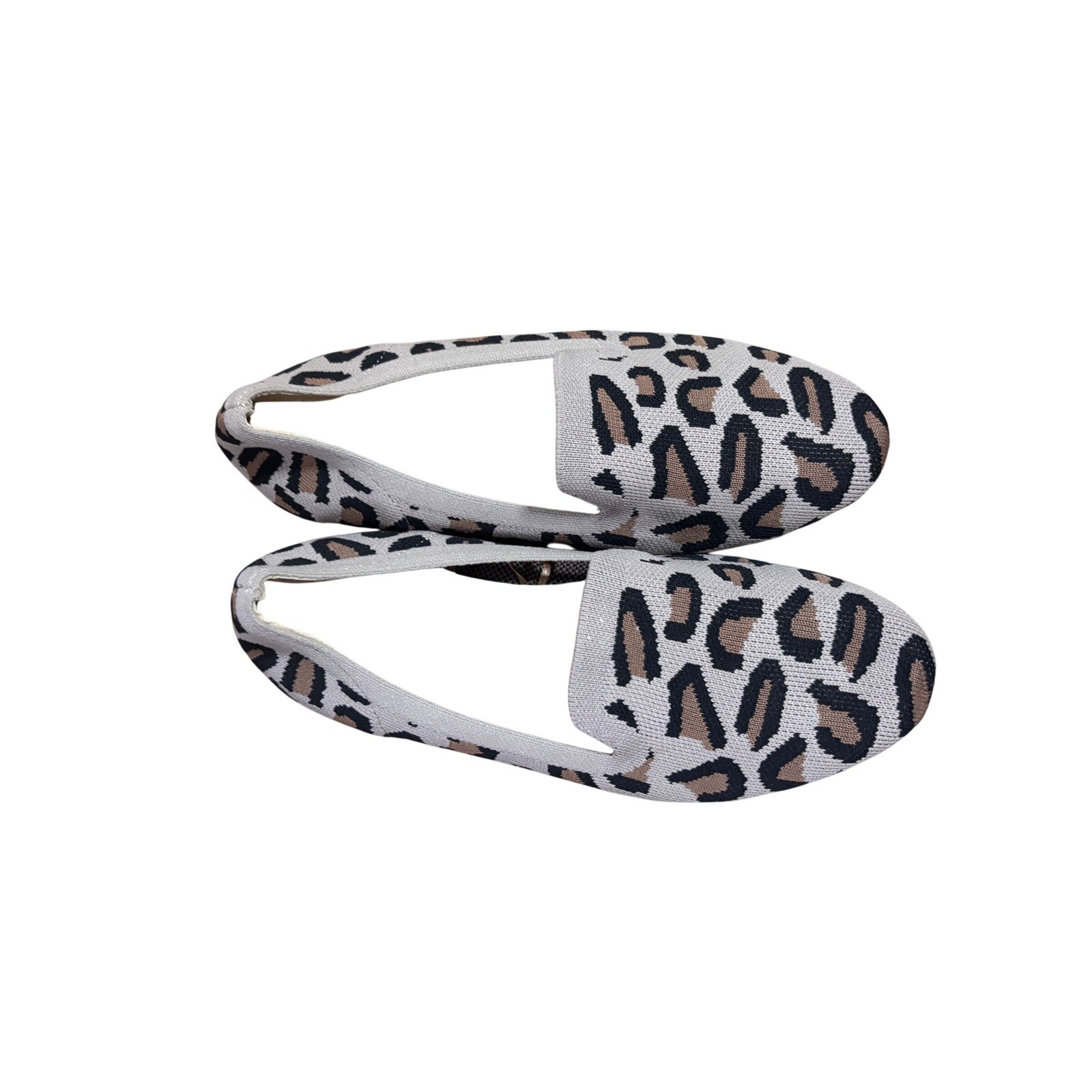Torrid Leopard Stretch Knit Loafers 6.5 WW Animal Print Almond Toe Flats
