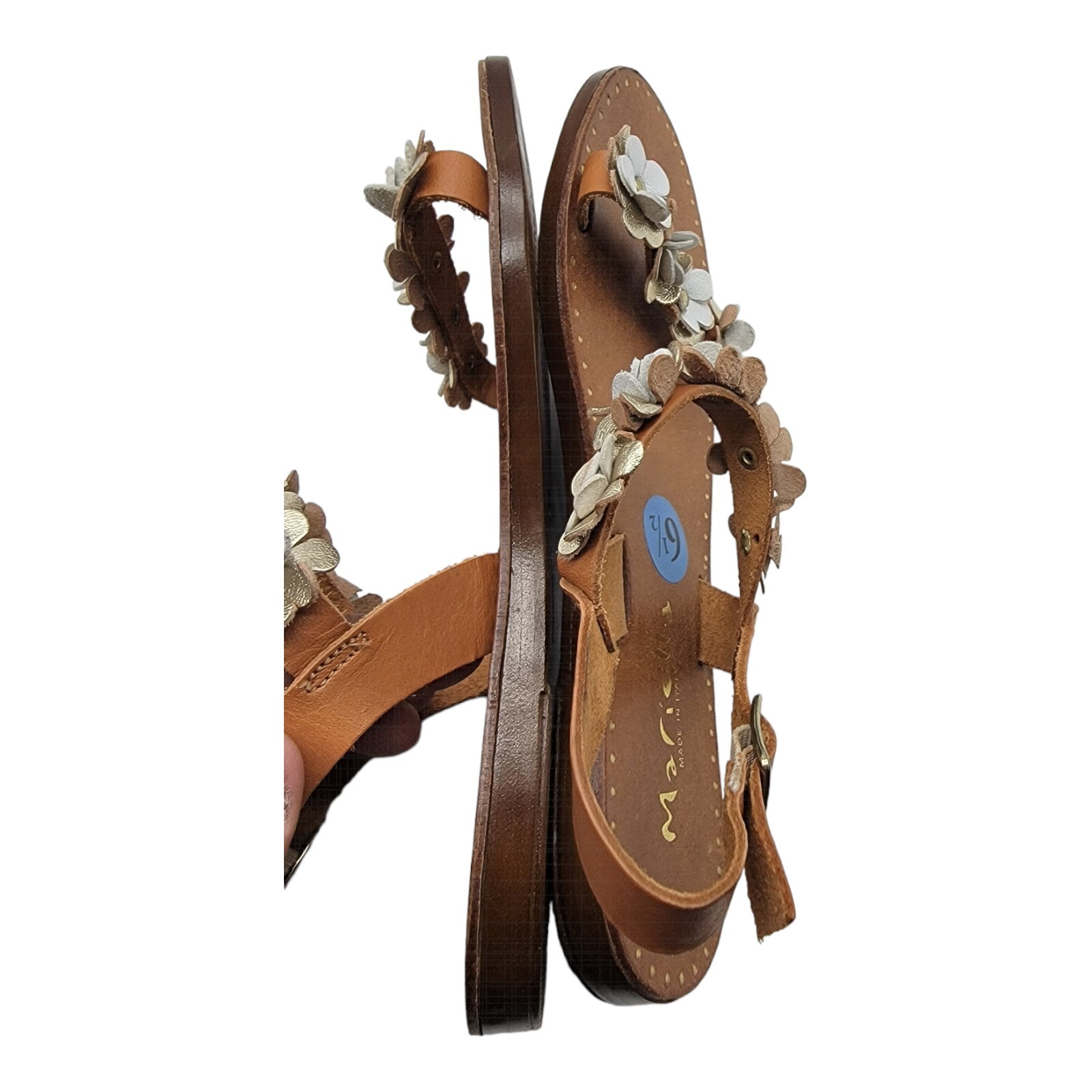 Mariella Shoes Womens Size 6.5 Multicolor in Italy Sandals Floral Beach Casual