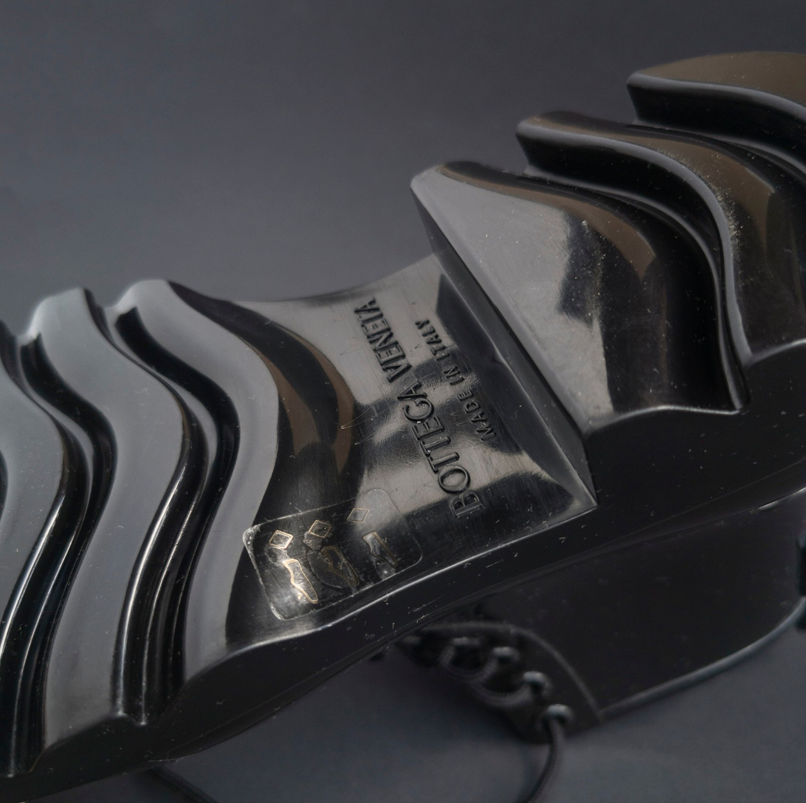 NP~650€ Bottega Veneta rubber boots 37 rubber stride boot black shiny