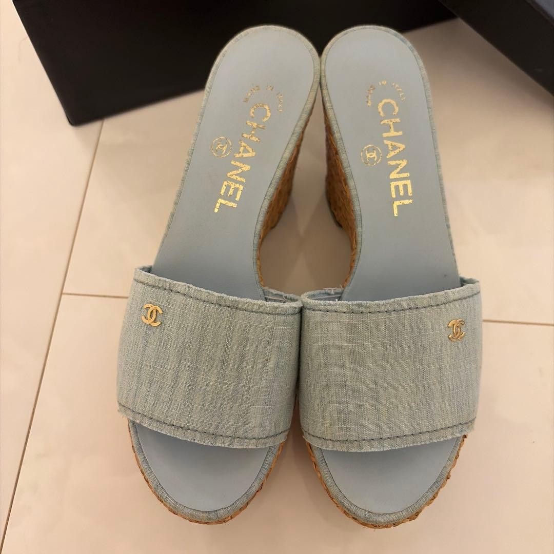 CHANEL Mules Size 22.5cm 8.9in Excellent Condition Fashion Footwear