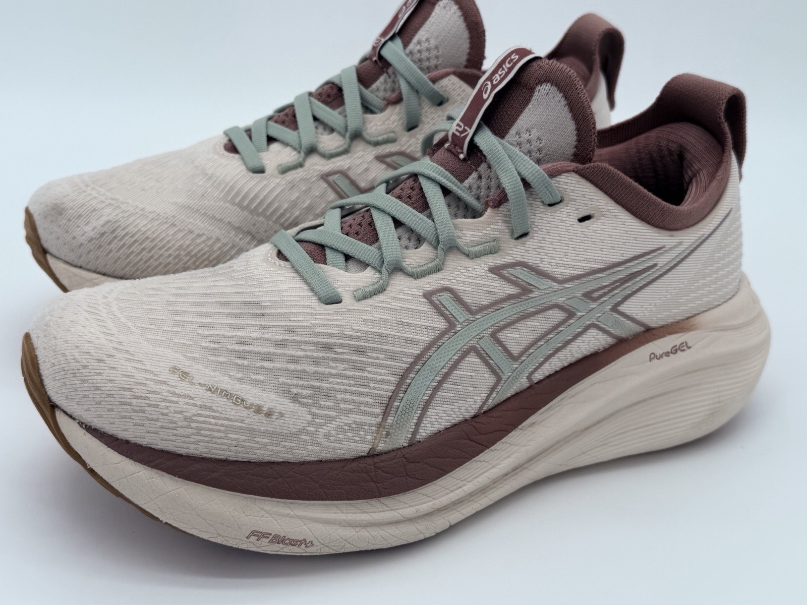 Size 9 – ASICS GEL-Nimbus 27 Birch Cold Moss Women’s Running Shoes