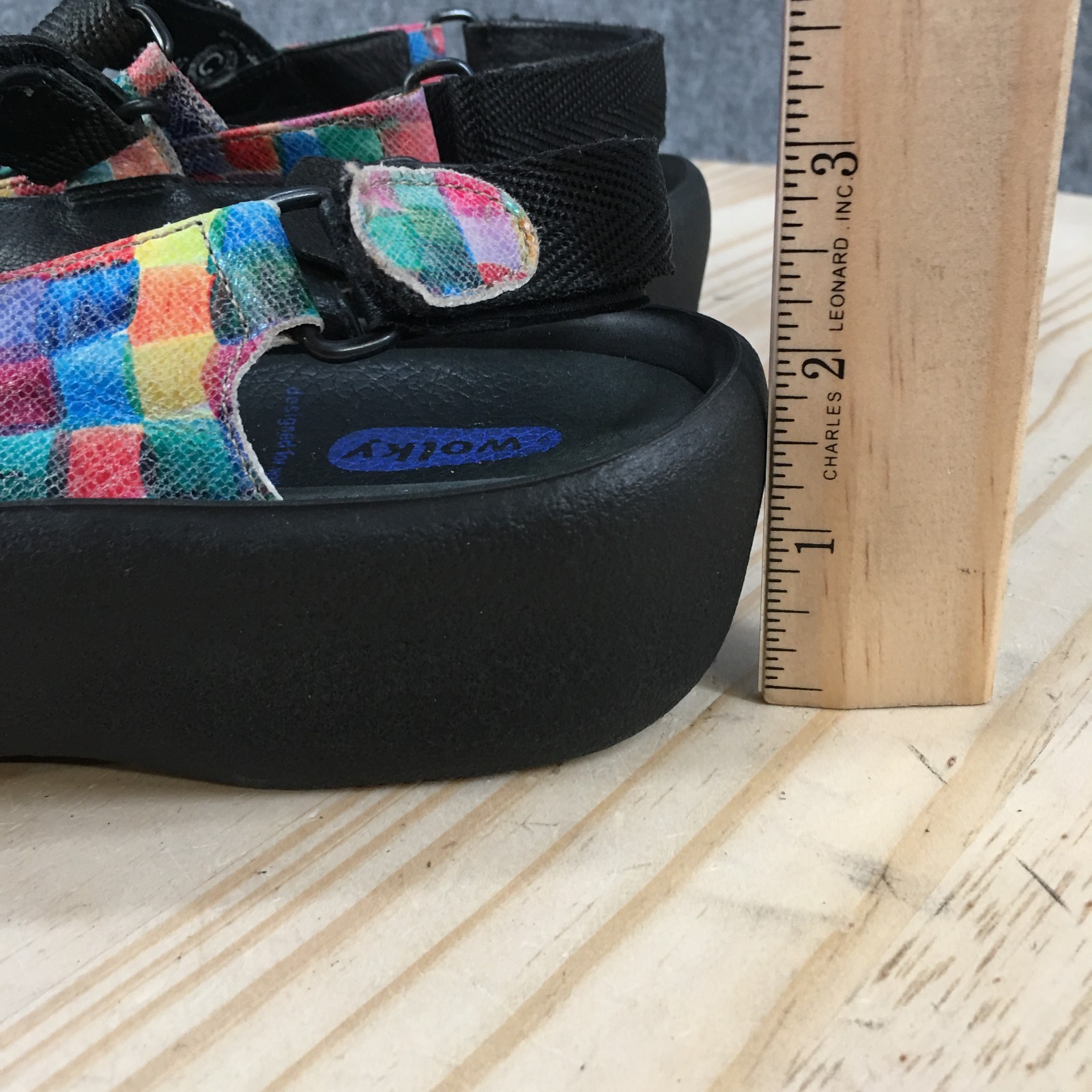Wolky Sandals Womens 37 Jewel Orthopedic Platform Hook Loop Comfort Multicolor