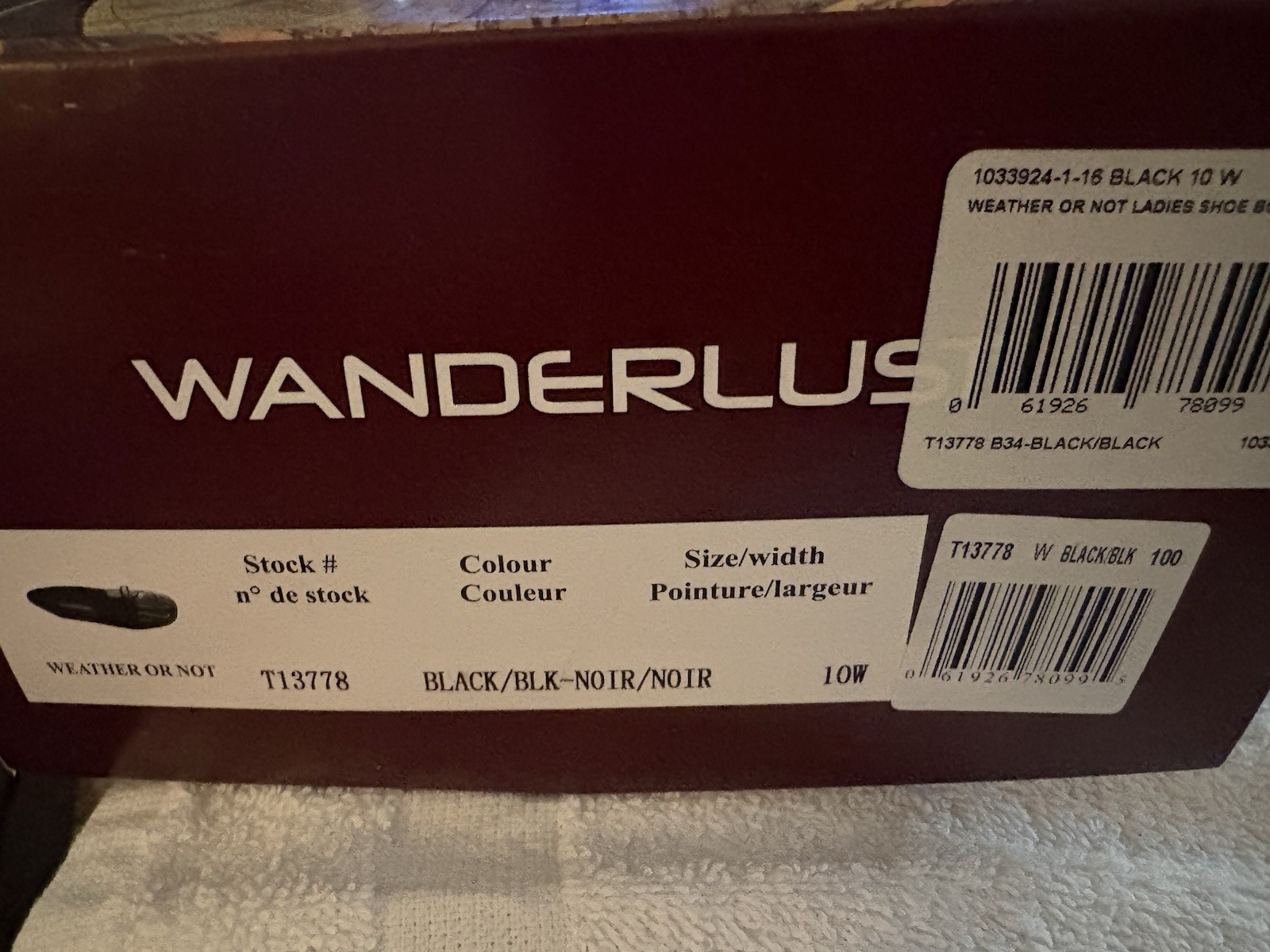 “Brand New” Weather or Not Ladies Shoe Boot Black Waterproof By Wanderlust