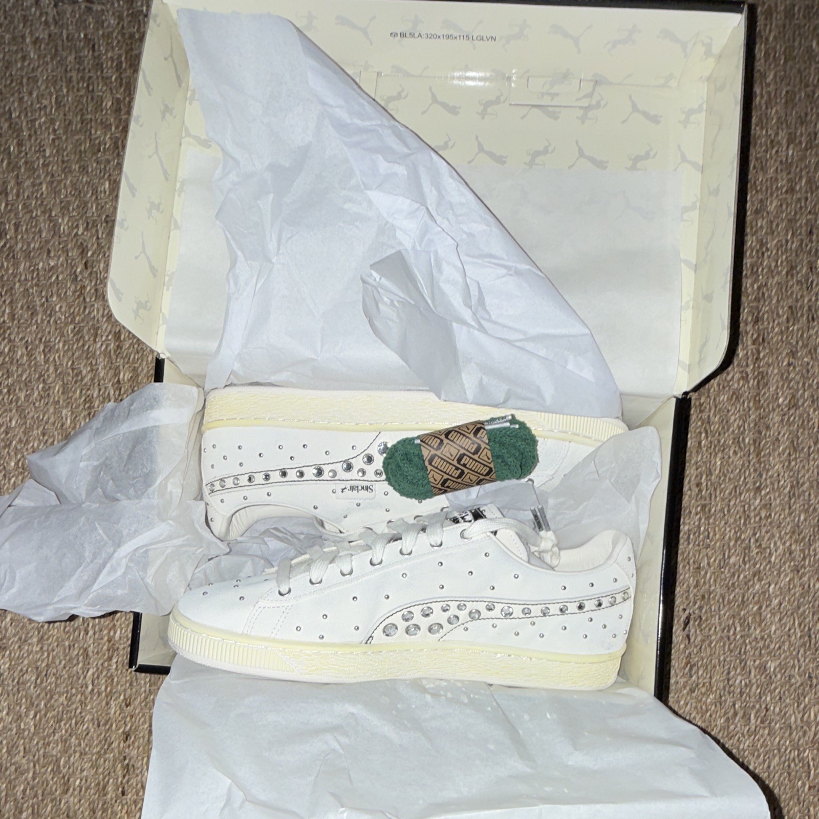 PUMA x Sinclair Men’s White Athletic Sneaker Low Top Lace Up Solid New in Box