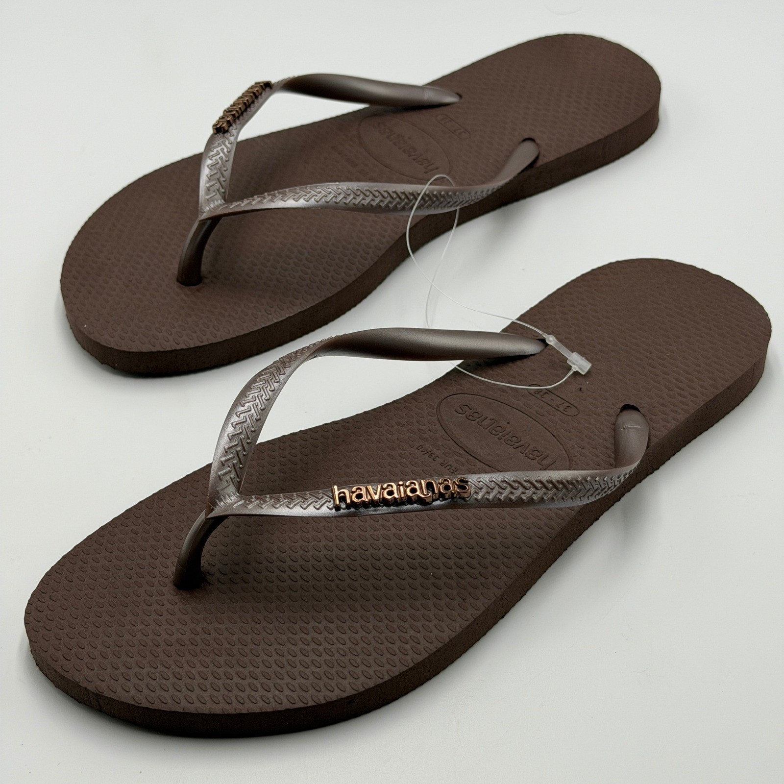 SLIM0061 | W’s 7/8 | Havaianas Slim Logo Metallic flipflops / sandals