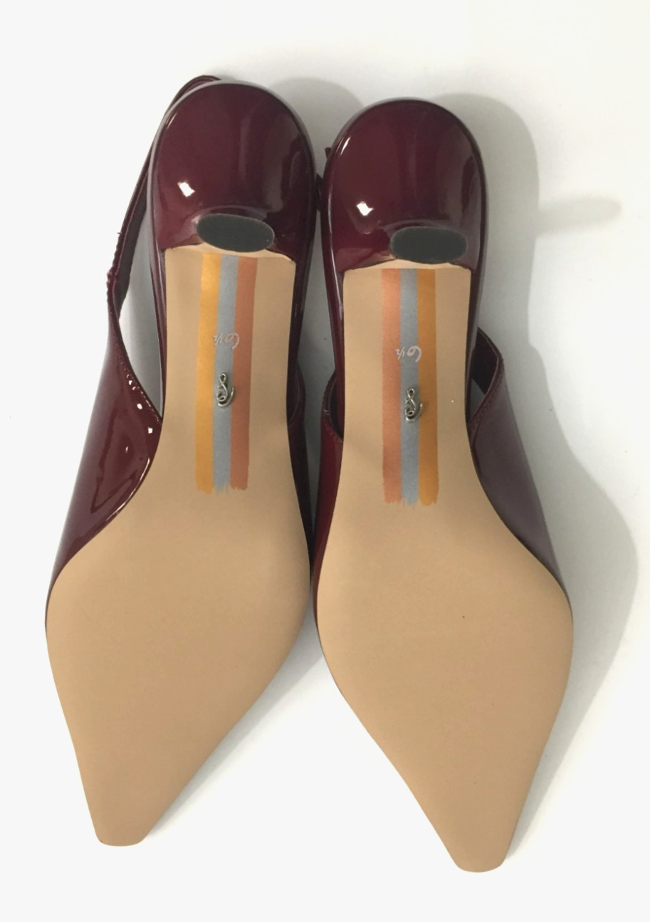 Sam Edelman Womens Bianka deep Red Slingback Pumps shoes