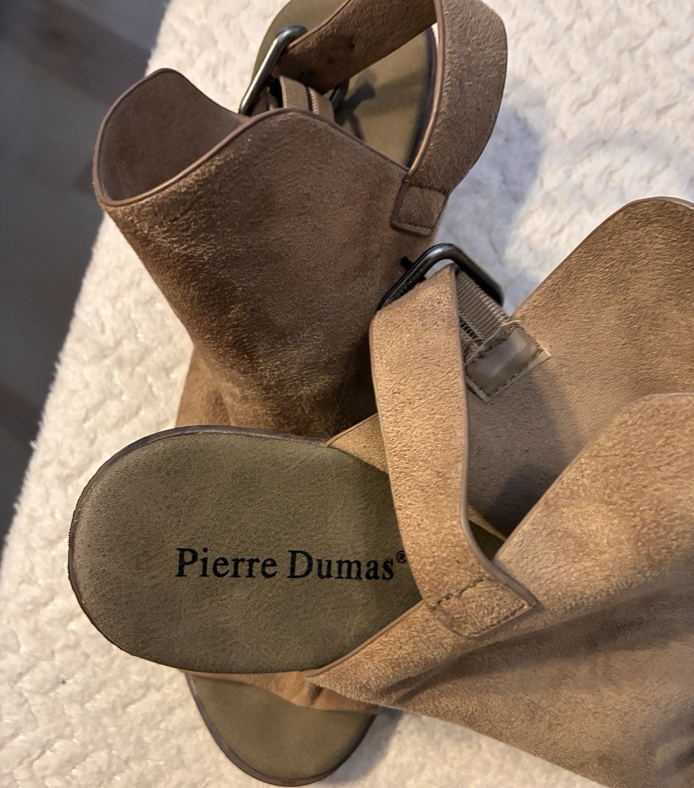 Pierre Dumas Open Toe Boots Size 7.5