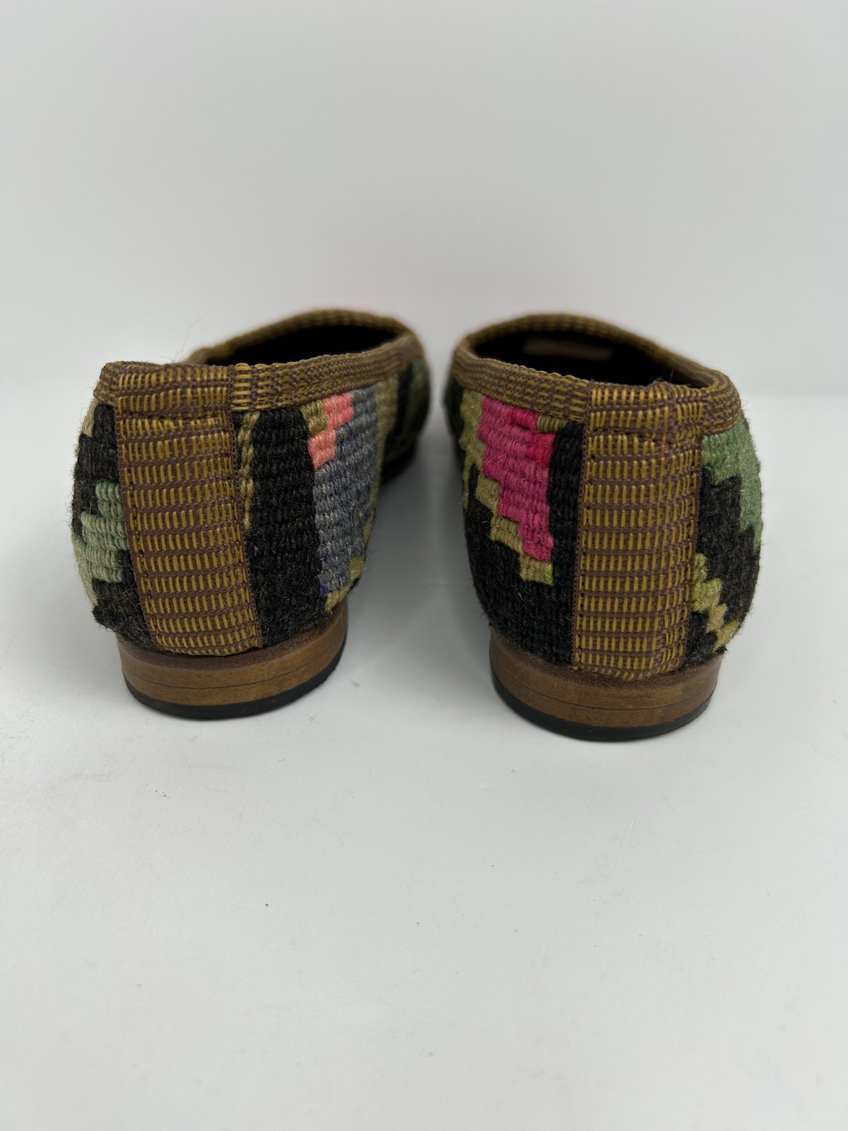 Artemis Design Co Women’s Slip-On Flats Woven Geometric Multicolor EU 35