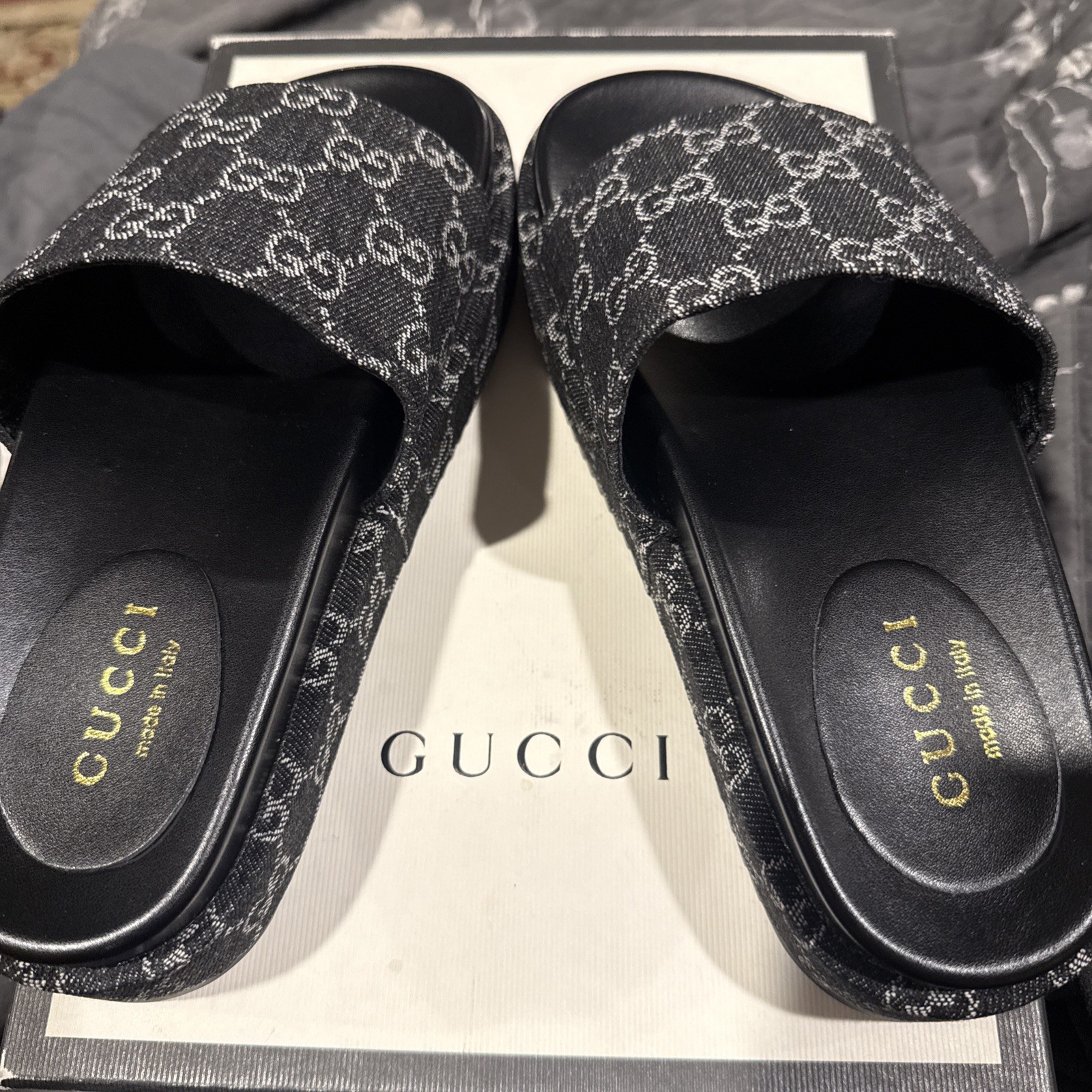 Gucci GG Angelina Platform Slides 36. USA 6-6.5