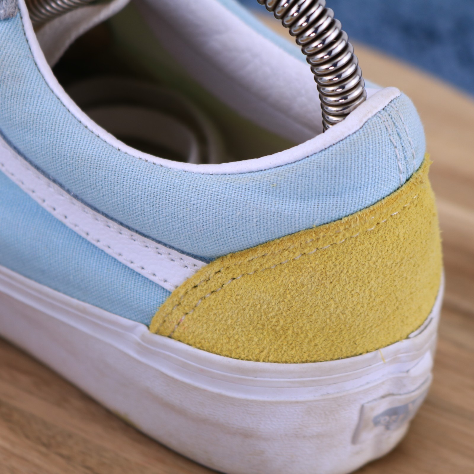 Vans Old Skool Pastel Platform Color Block Blue Pink Yellow Grey Men 5 Women 6.5
