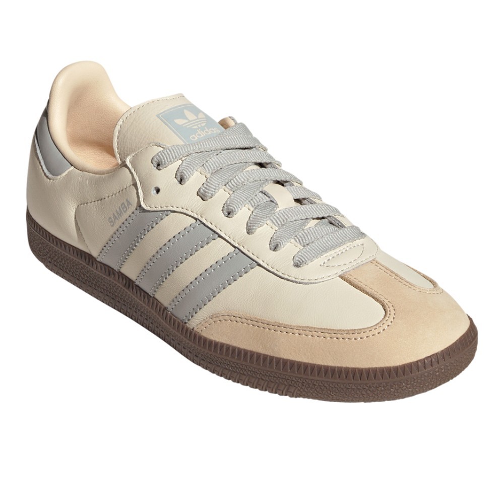 adidas Samba Og Lace Up Womens Grey, Off White Sneakers Casual Shoes JH7299