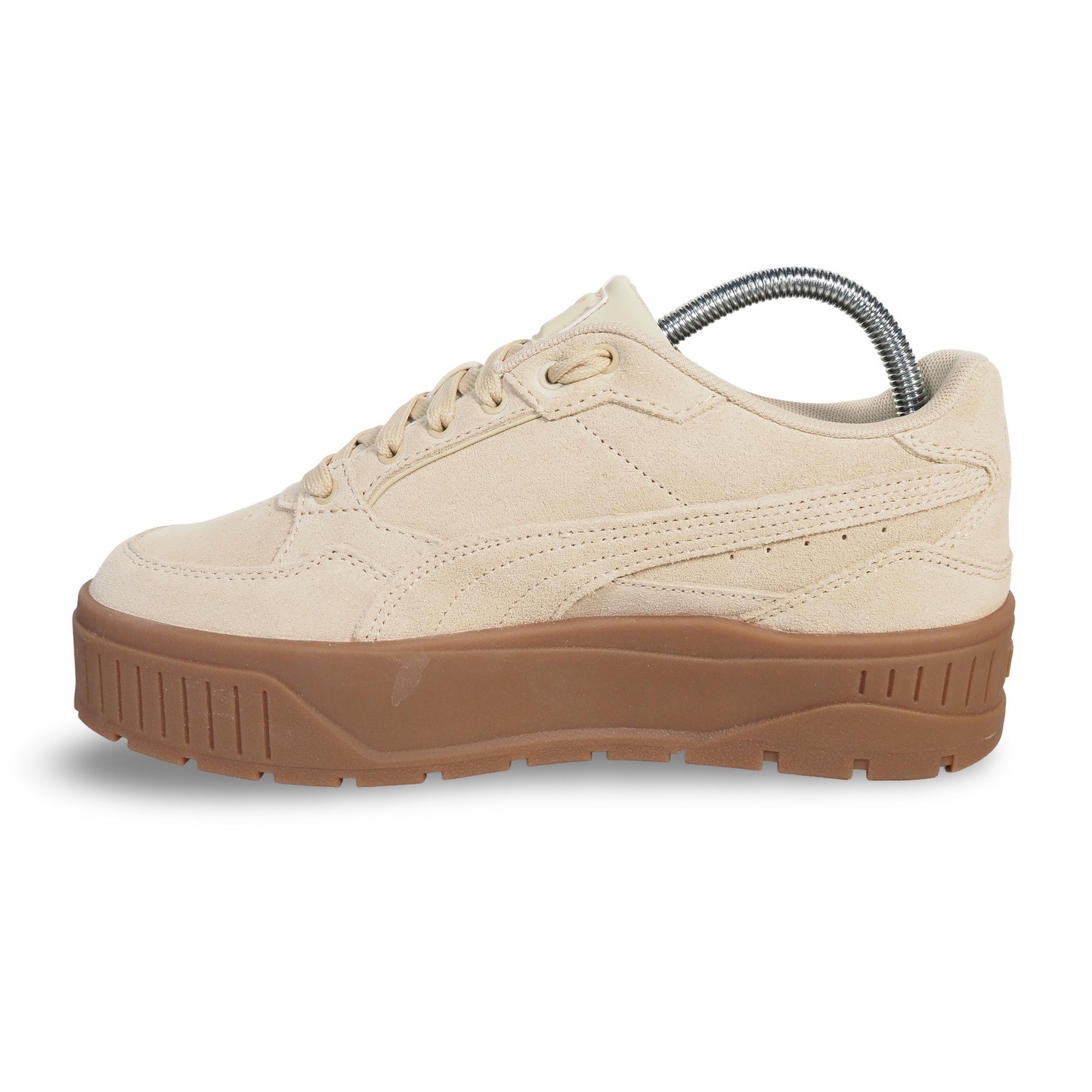 Puma Karmen II Idol Suede Platform Sneakers Womens 9 Beige Brown 397462-01