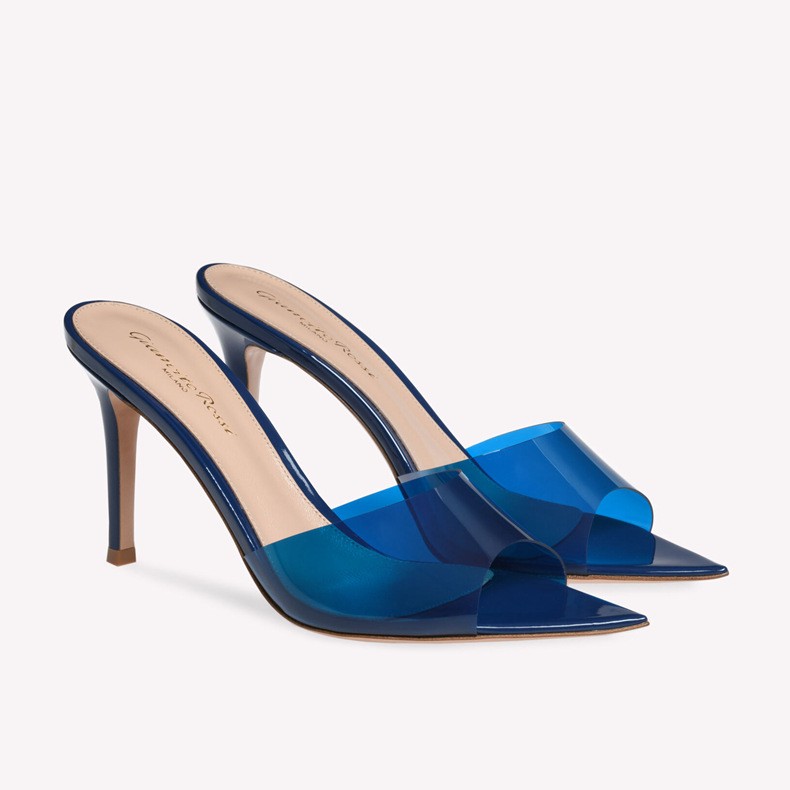 Women’s Open Pointed Toe Mules Slides Clear Party Evening Sandals Shoes Slippers