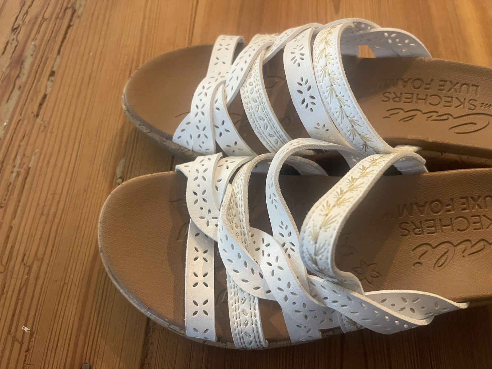 Skechers Beverlee Posse Wedge Women’s Size 8 Strappy Sandals New No Box
