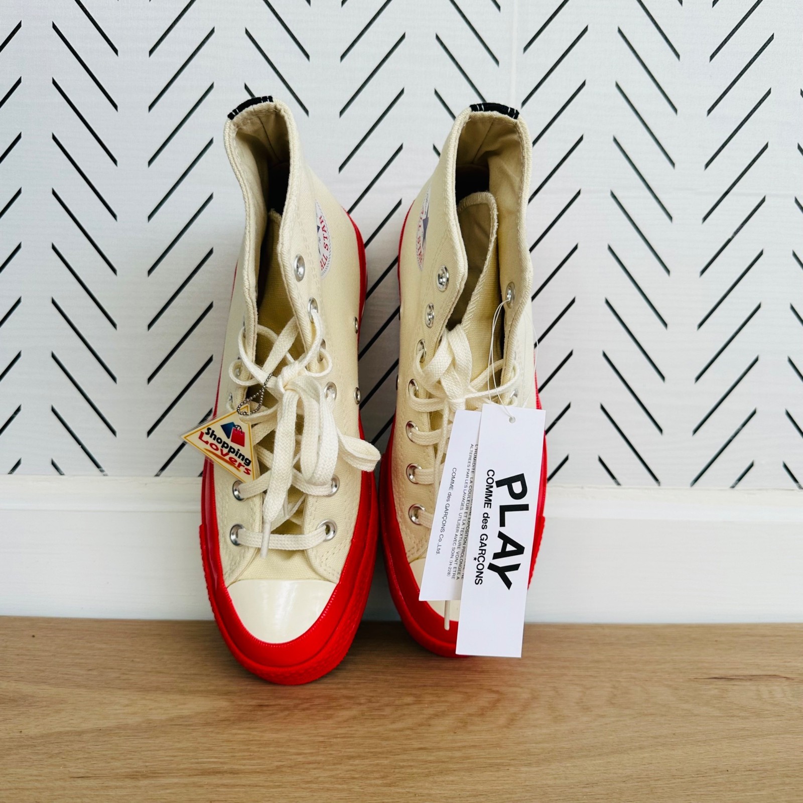 Converse Chuck70 Hi Comme des Garcons PLAY 10.5 Women Shoes Pristine Red A01794C