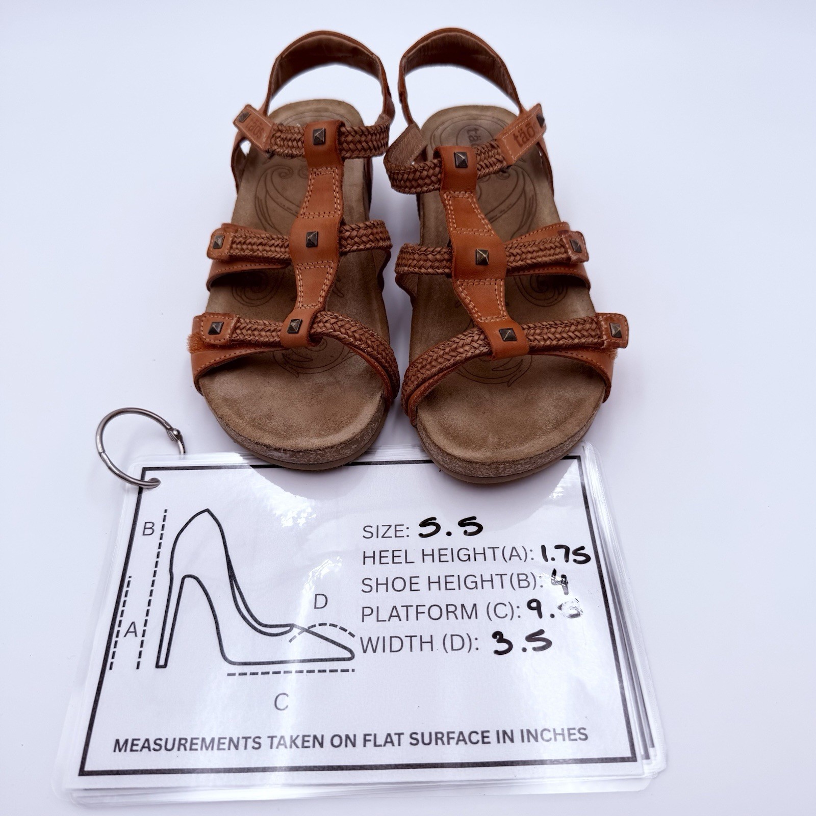 Taos Eleanor Burnt Orange Sandals Women EU 36 US 5 1/2 Hook & Loop