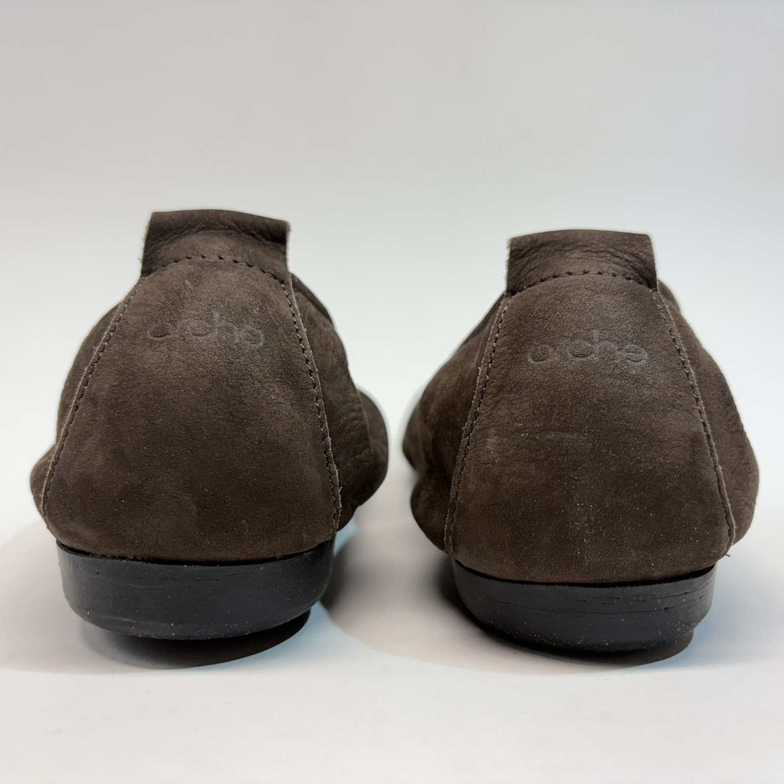 Arche Made In France Brown Leather Flat Comfort Slip On Natural Latex Women 39