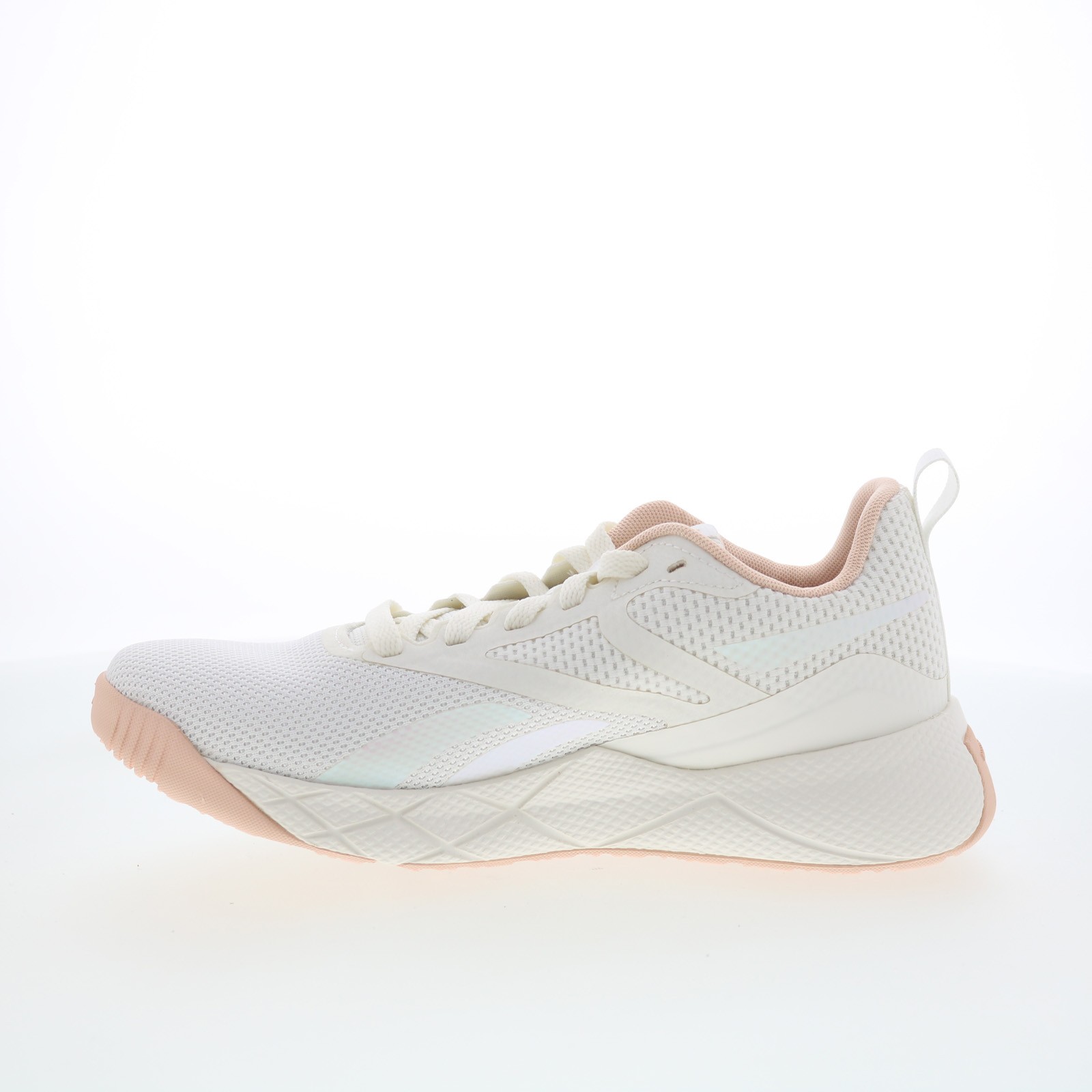 Reebok NFX Trainer Womens White Mesh Lace Up Athletic Cross Training Shoes