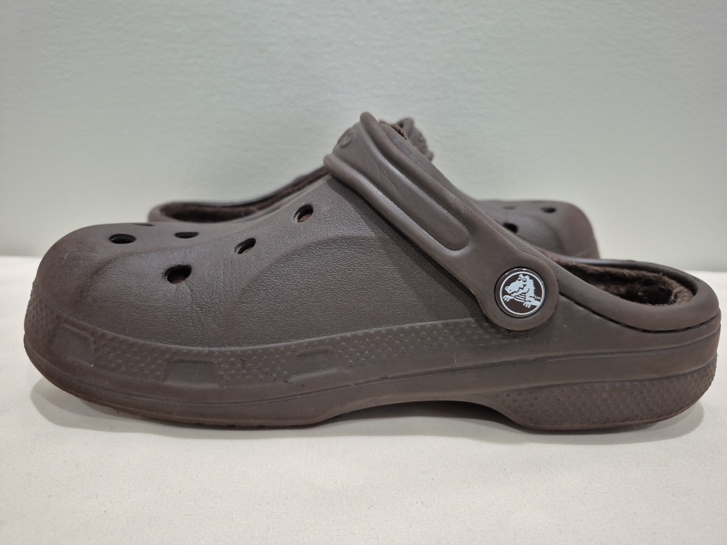 Crocs Baya Lined Brown Clogs Shoes Unisex Men’s 5/Women’s 7