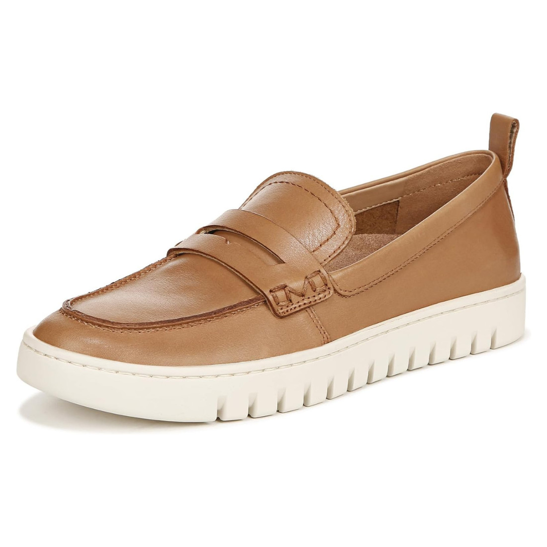 Vionic Women’s Comfortable Uptown Regular Loafer, Camel Leather, Size Options