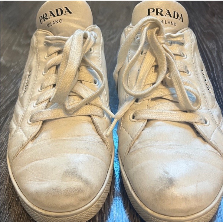 Prada 100% Authentic White Cloud Sneakers