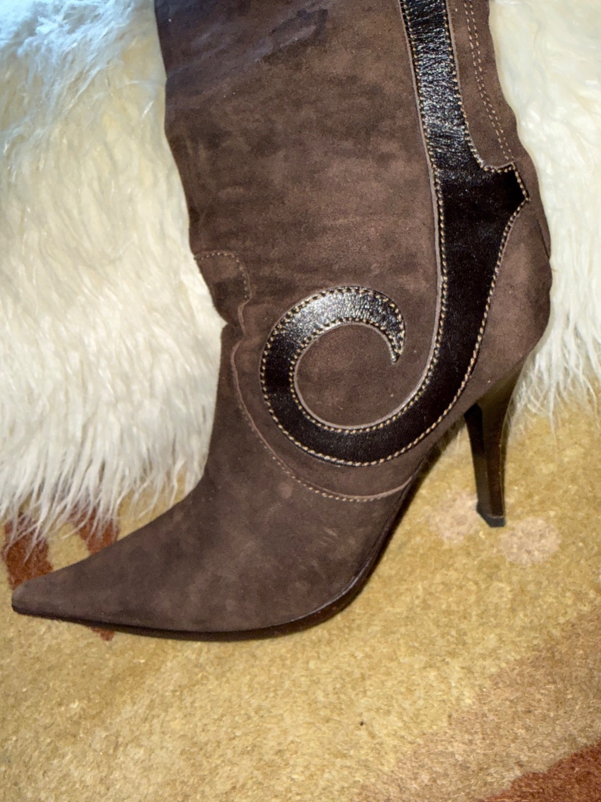 Authentic Fendi Brown Suede Boot Size 7